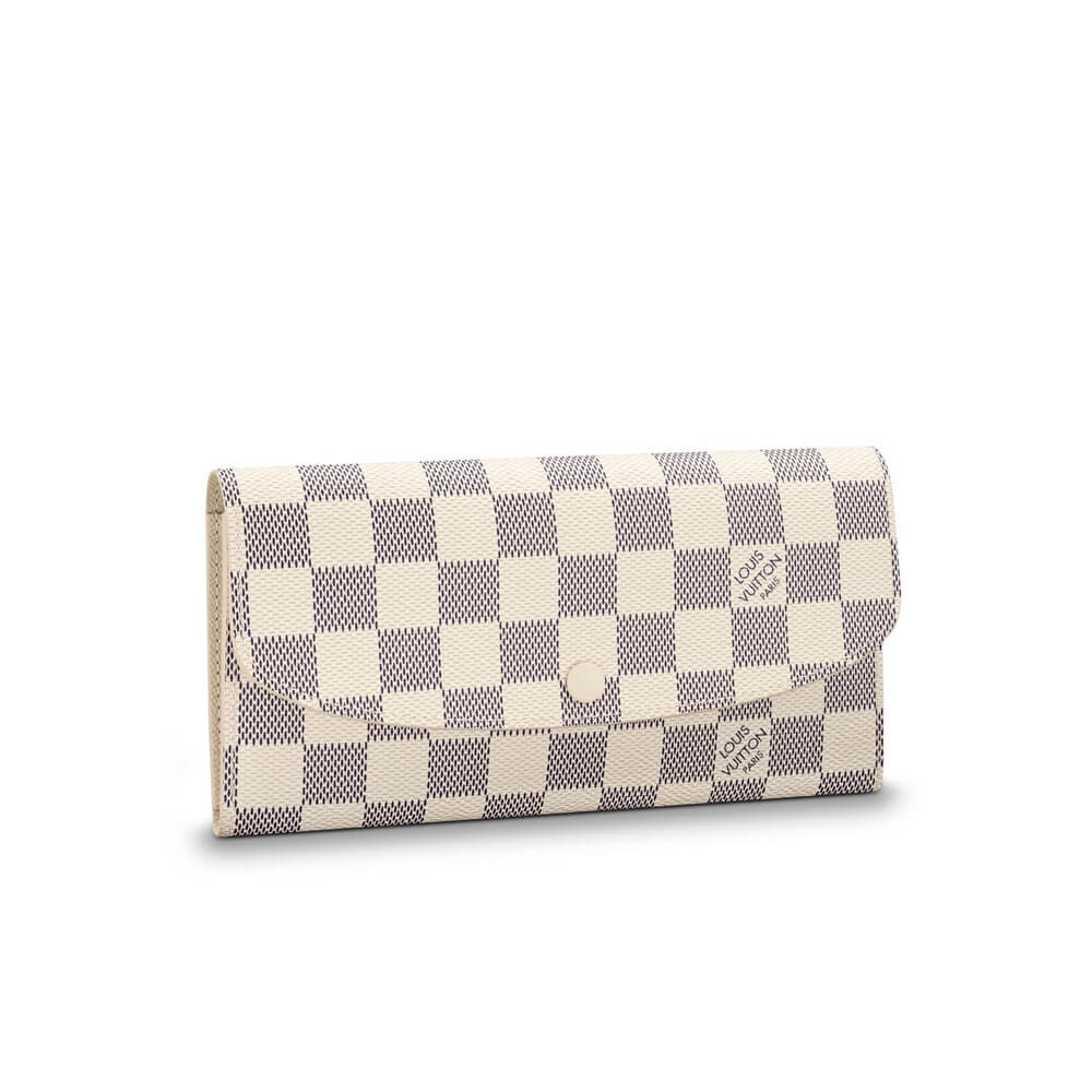 Louis Vuitton Damier Azur Emilie Wallet Beige