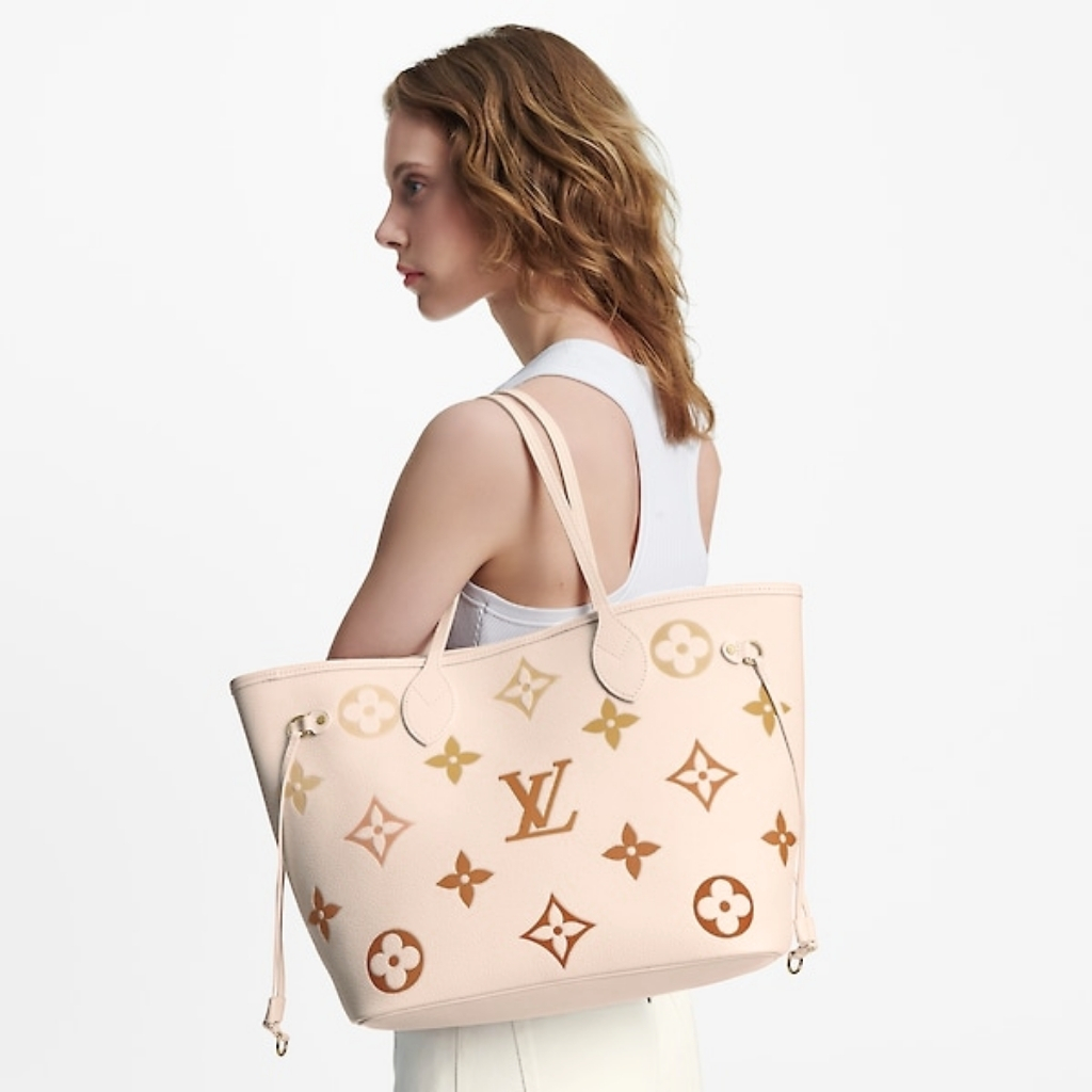 Louis Vuitton Neverfull MM Bag Beige Clair 33cm M46516