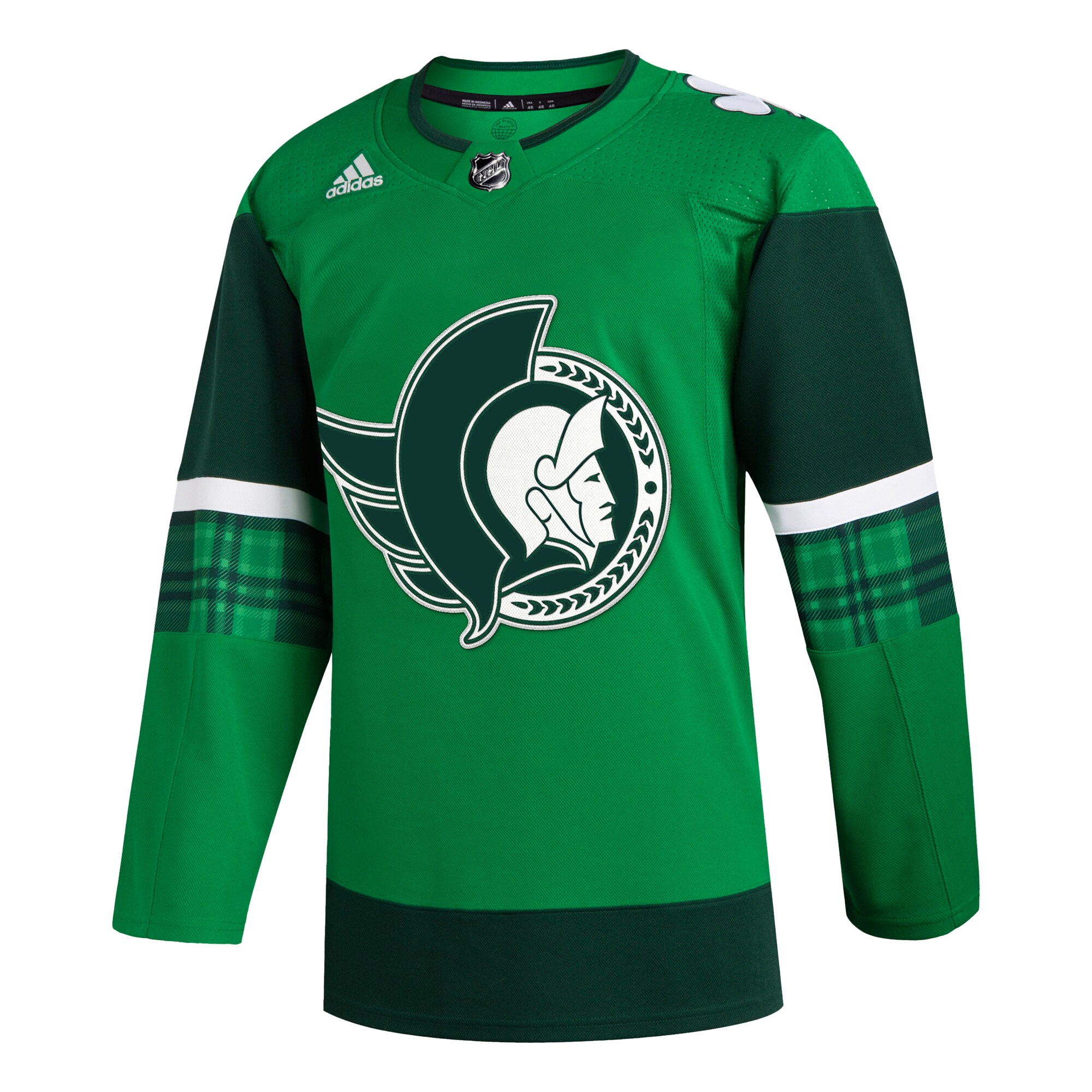Ottawa Senators adidas 2023 St. Patrick’s Day Primegreen Authentic Jersey – Kelly Green