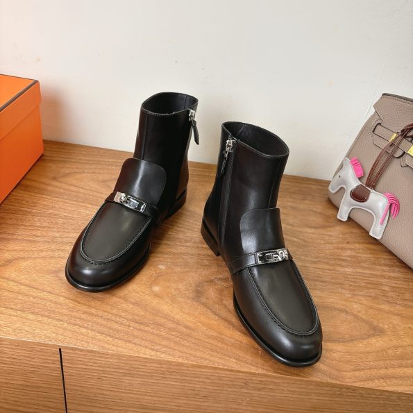 Hermes Kelsy Ankle Boot Noir