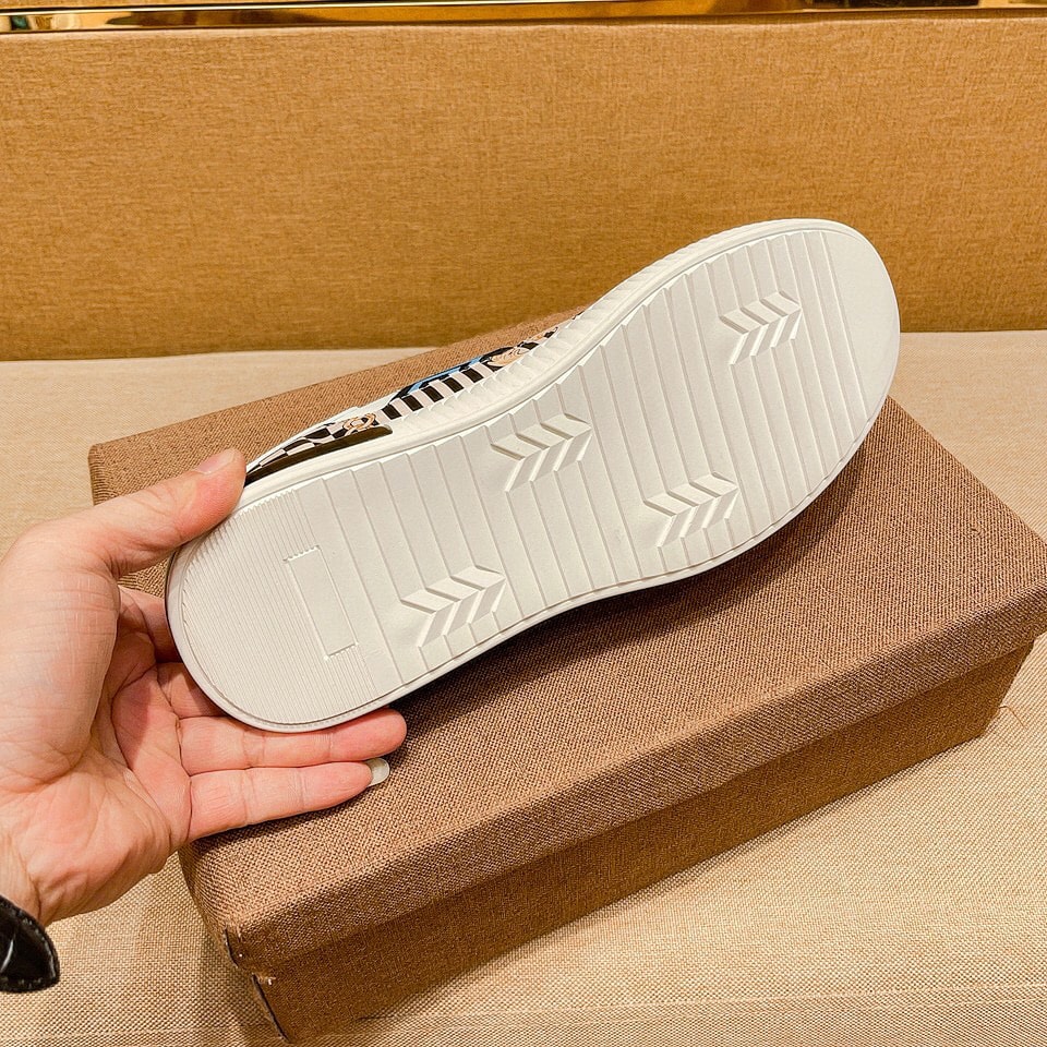 Fendi Domino Fabric Low Sneakers Blue Ff