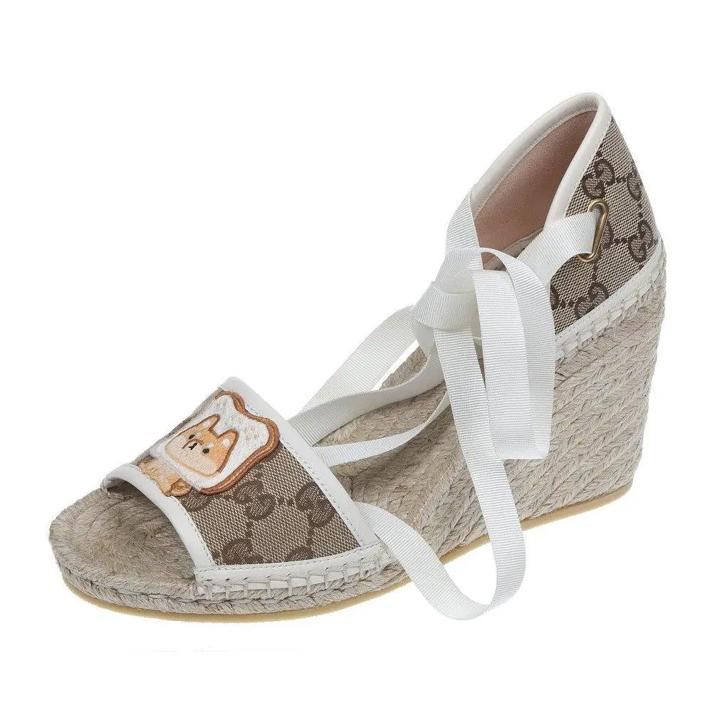 Gucci Women’S Gg Espadrille With Patch White