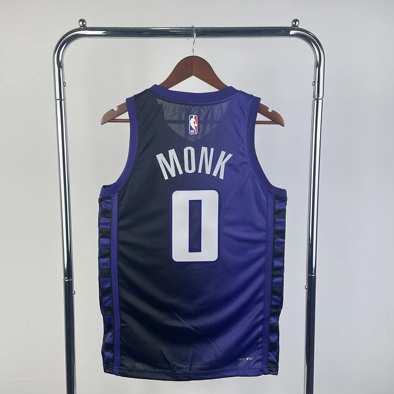 2024 NBA Sacramento Kings 0 Monks Basketball Jersey