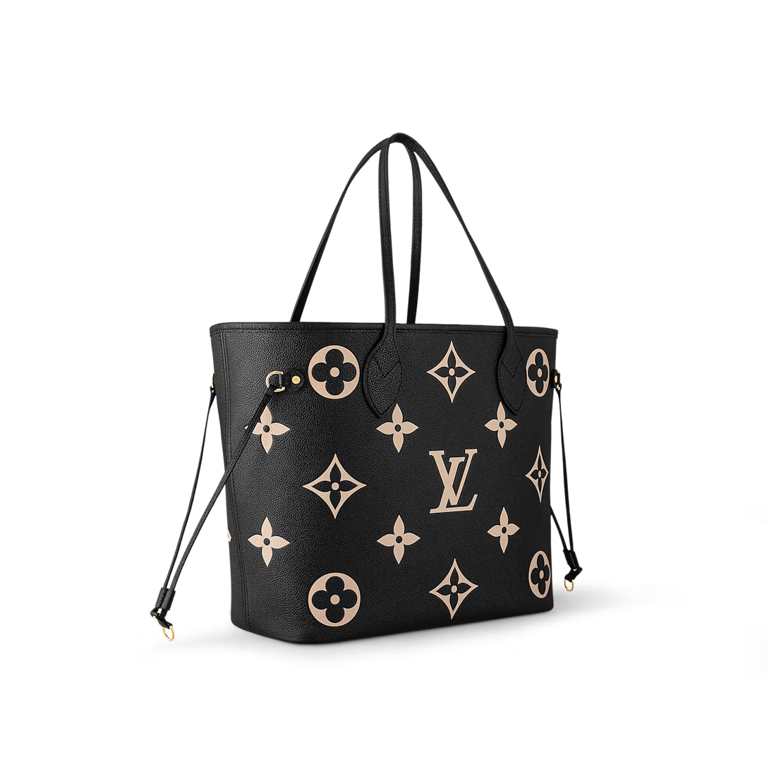 Louis Vuitton Neverfull MM Tote Bag Monogram Empreinte Black 31cm M58907