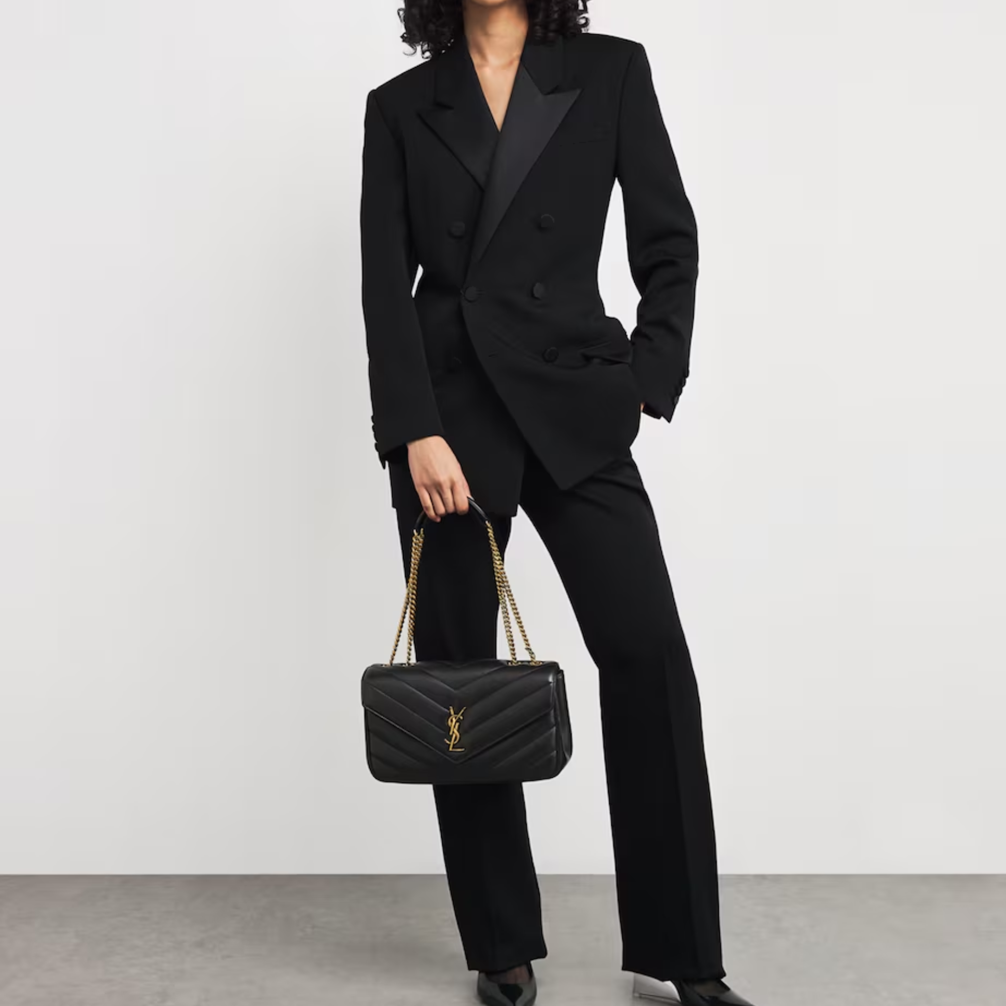 Saint Laurent Loulou Gold Chain Bag 29cm/11.4in