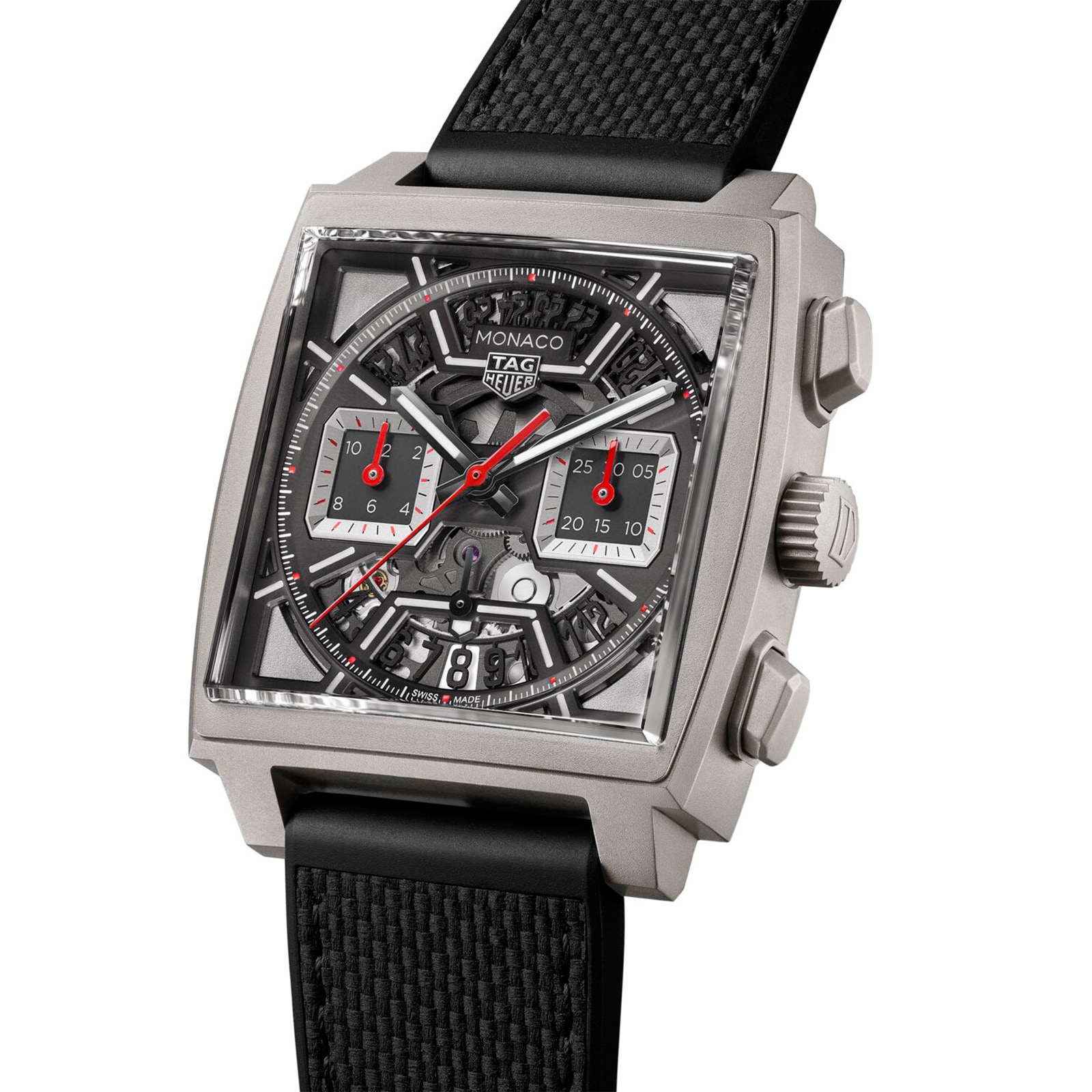 TAG Heuer Monaco Chronograph 39mm Mens Watch Titanium Black CBL2183.FT6236