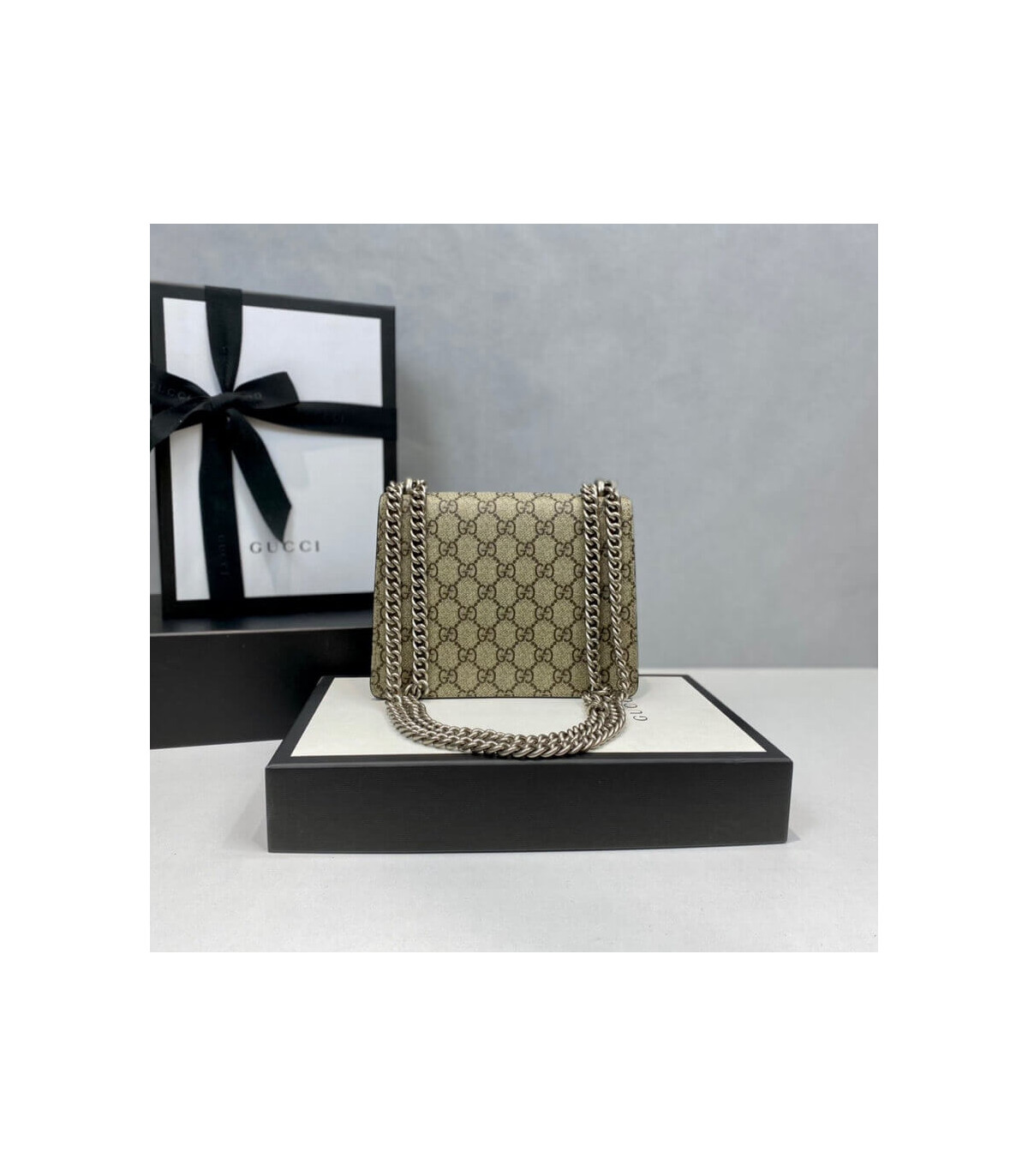 Gucci Dionysus GG Supreme Mini Bag Black 20cm