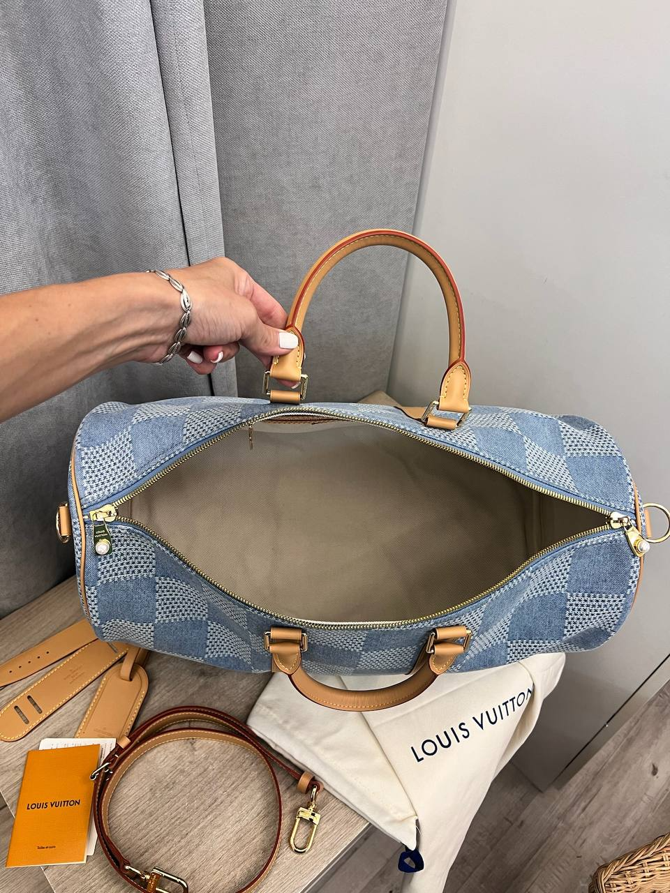 Louis Vuitton Keepall Bandoulière 50 Bag ‘Blue’ 50Cm N40739