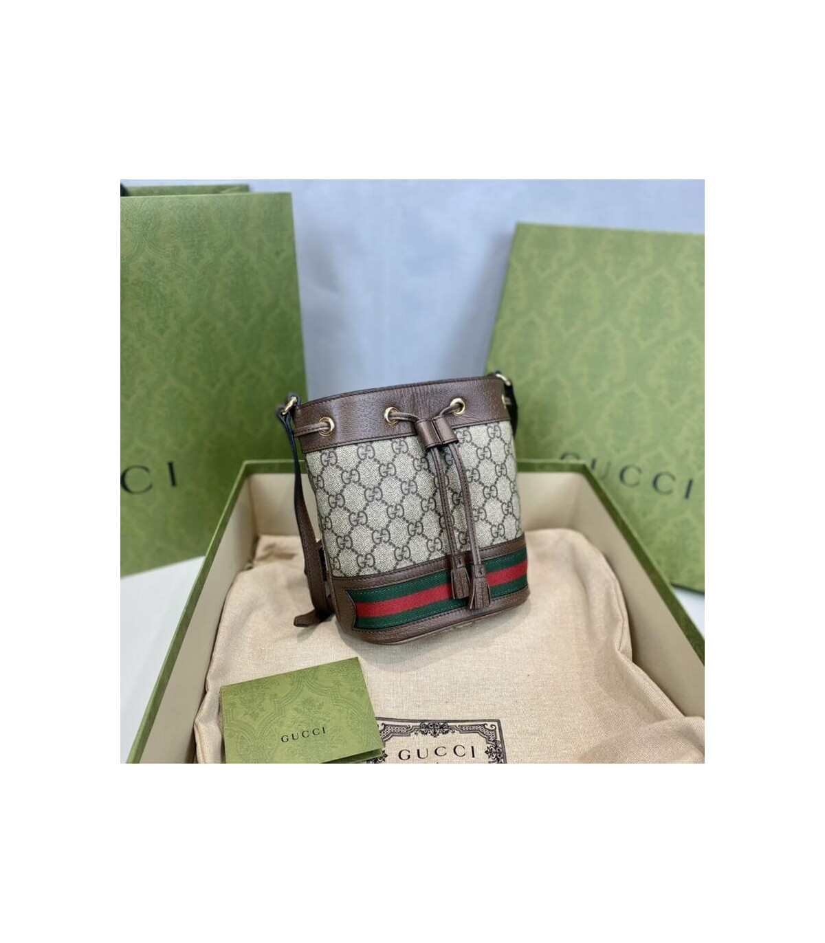 Gucci Ophidia Mini GG Bucket Bag