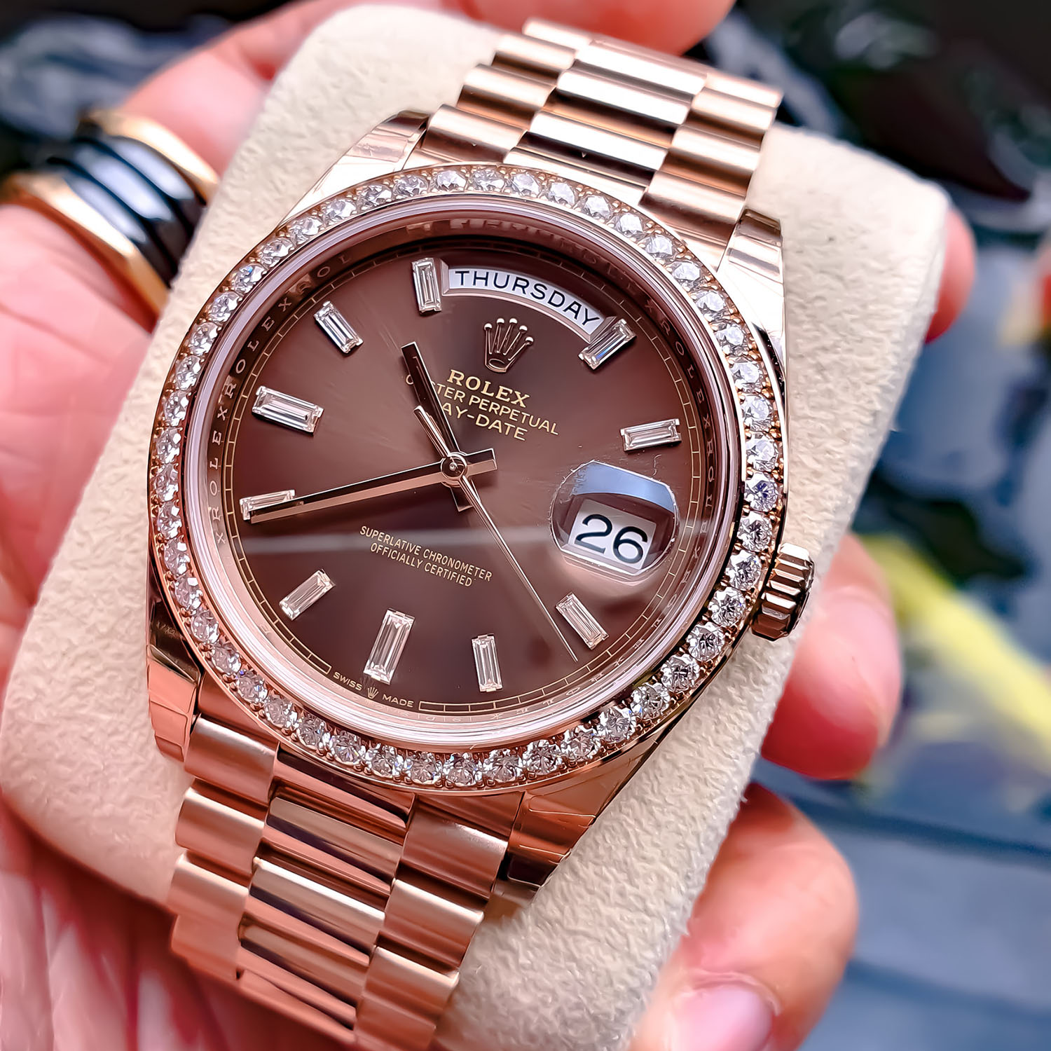 Rolex Day-Date 40 mm Chocolate Dial 228345RBR
