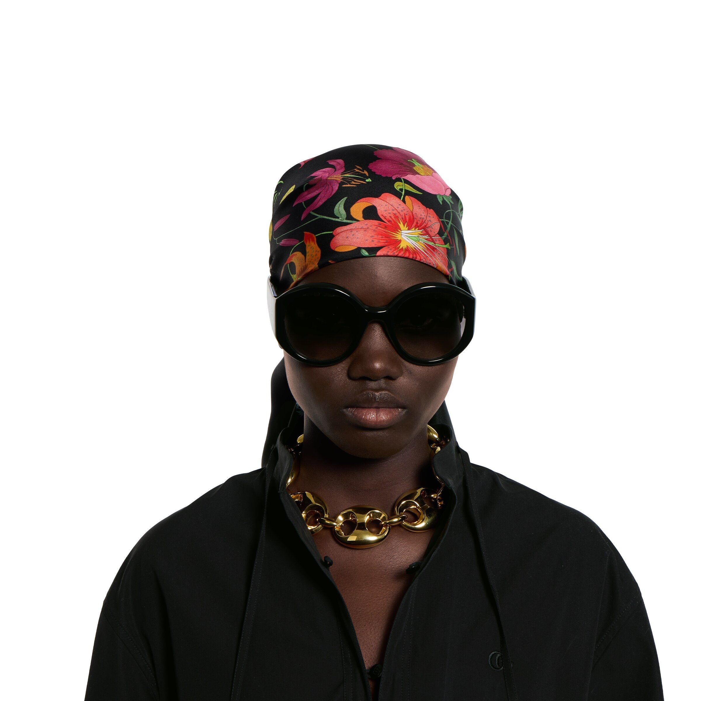 Gucci Black Round Frame Sunglasses GG2014S