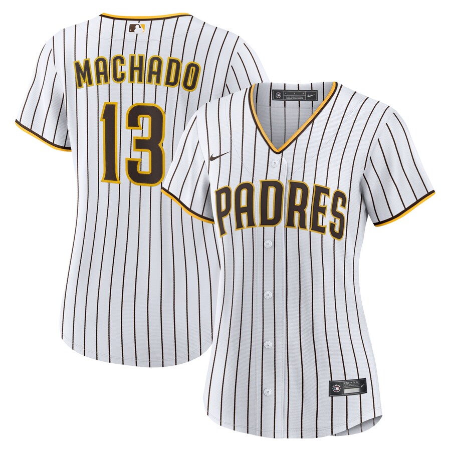 Manny Machado San Diego Padres Women's Home Player Jersey White/Brown