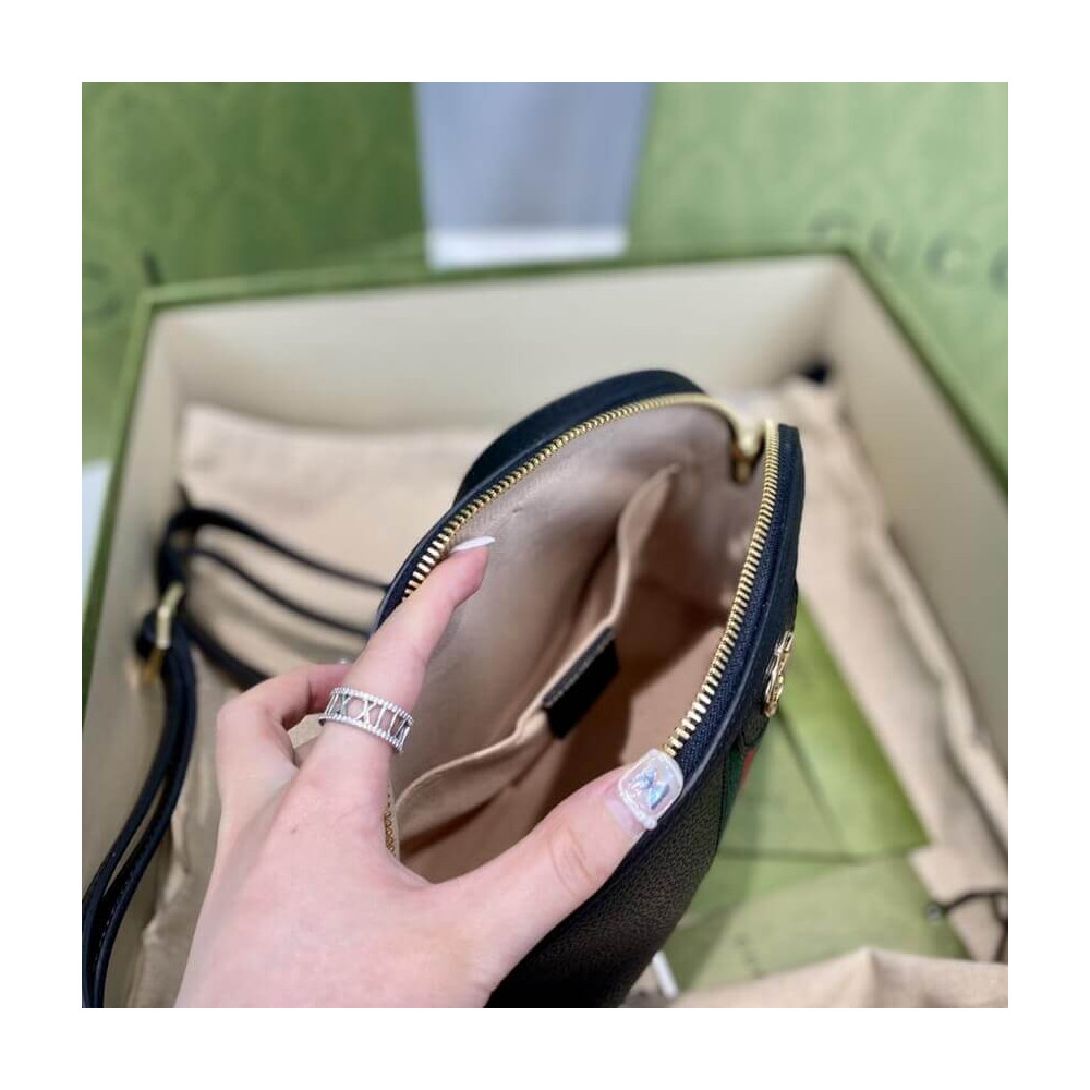Gucci Ophidia Small Shoulder Bag in Black Leather