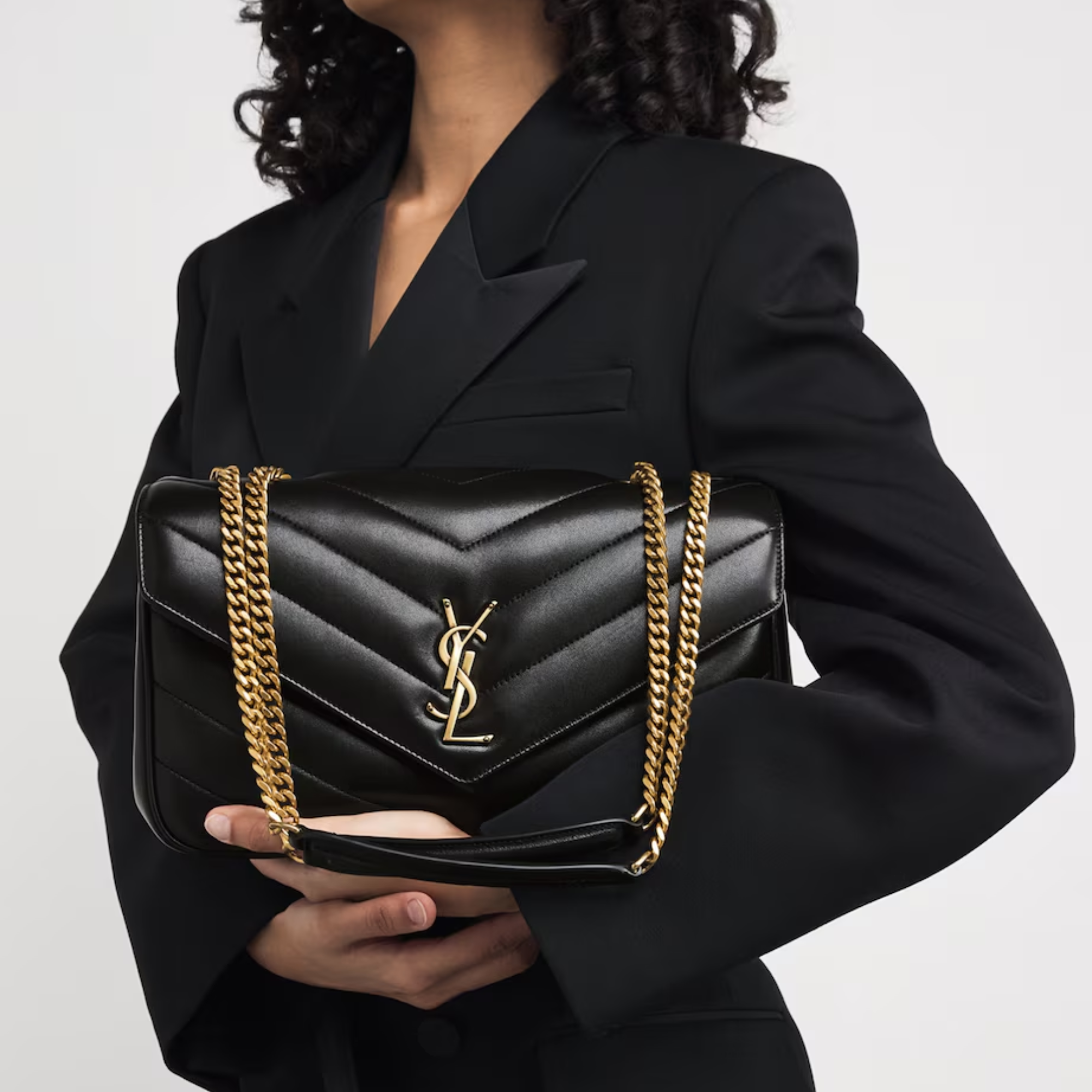 Saint Laurent Loulou Gold Chain Bag 29cm/11.4in