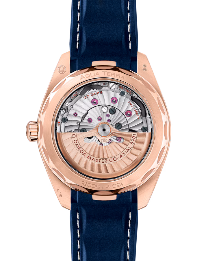 Omega Seamaster Aqua Terra 150M 41mm Blue Dial Stainless Steel and Sedna™ 18k Rose Gold Strap 220.52.41.21.03.001
