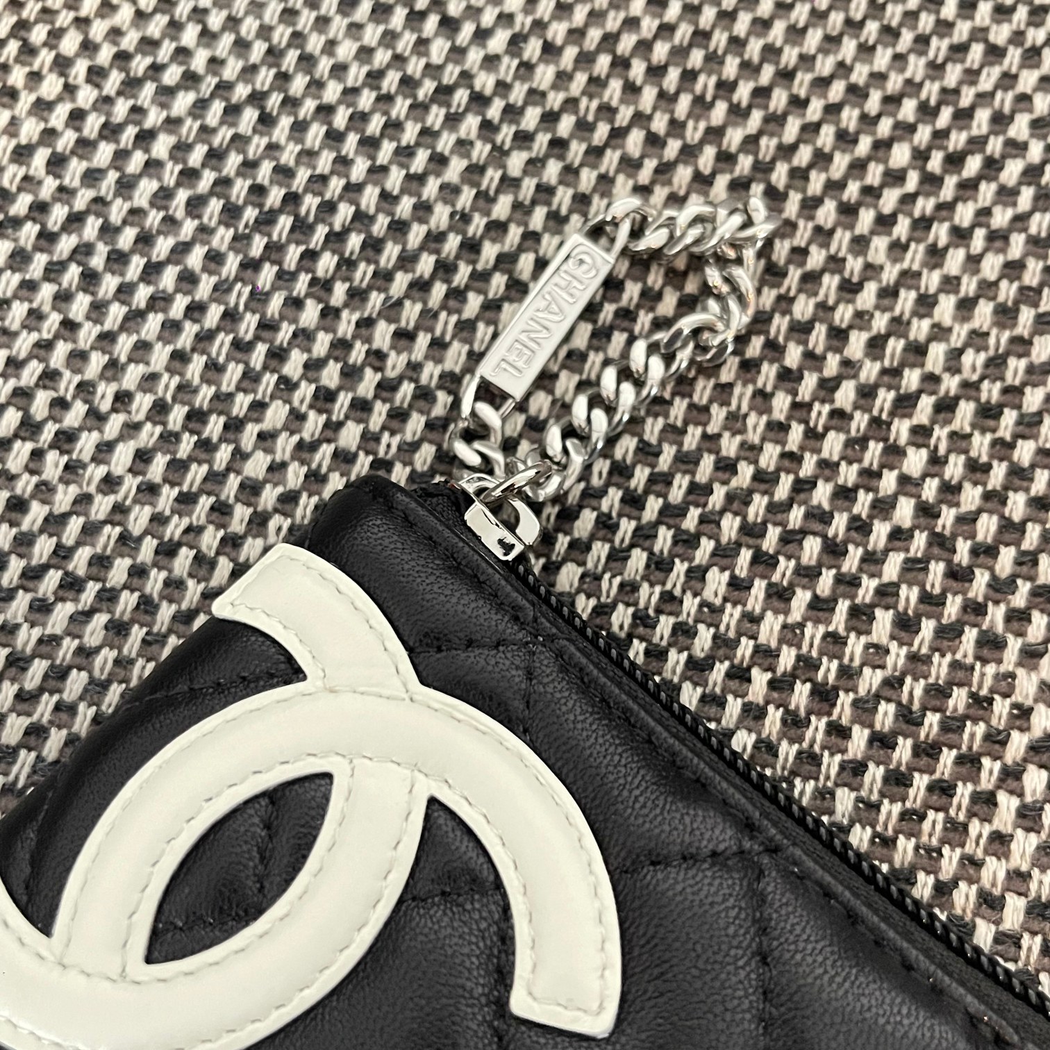 Cambon Quilted Lambskin Coin Purse&Card Holder