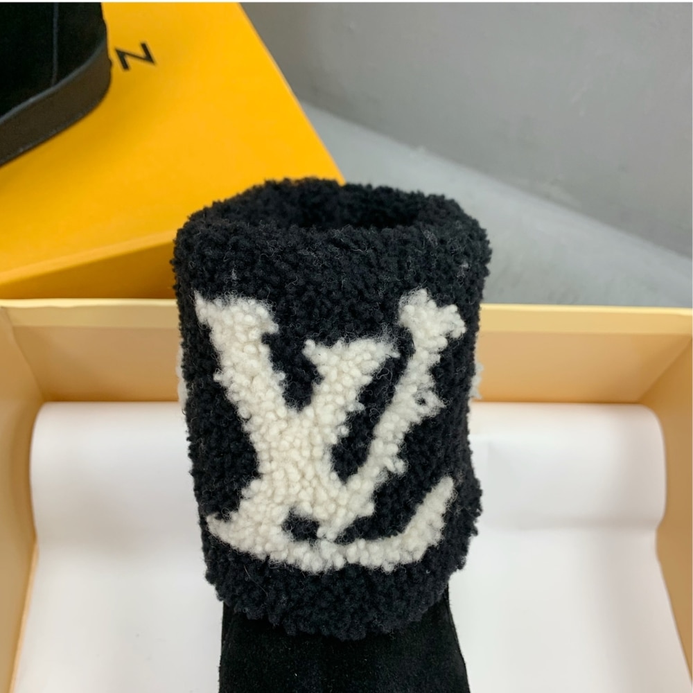 Louis Vuitton Snowdrop Flat Ankle Boot Black 1Aachv