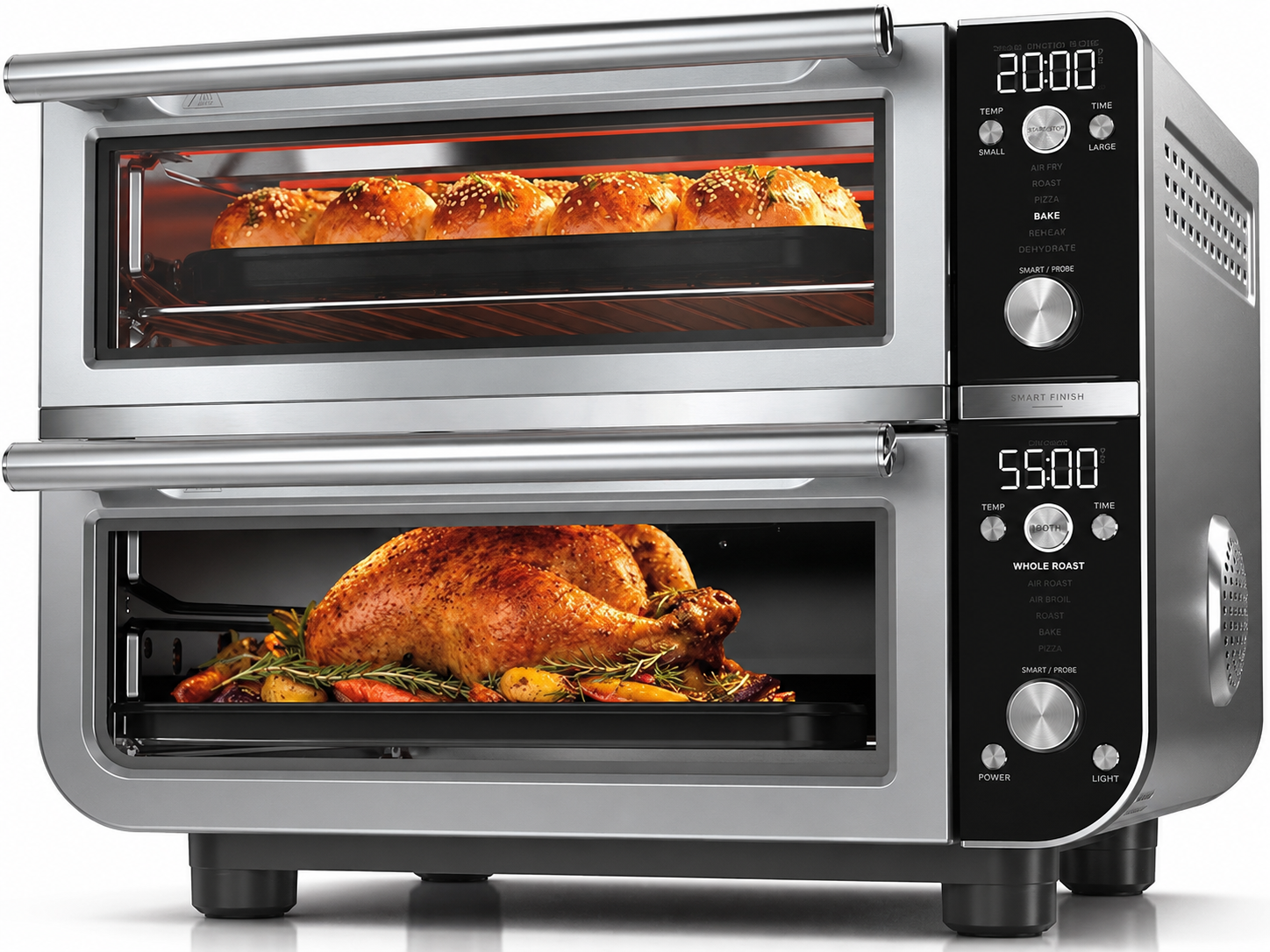 🔥Clearance Sale🔥Smart XL Double Countertop Oven & Air Fryer – Dual-Zone Cooking, 12-in-1 Functions