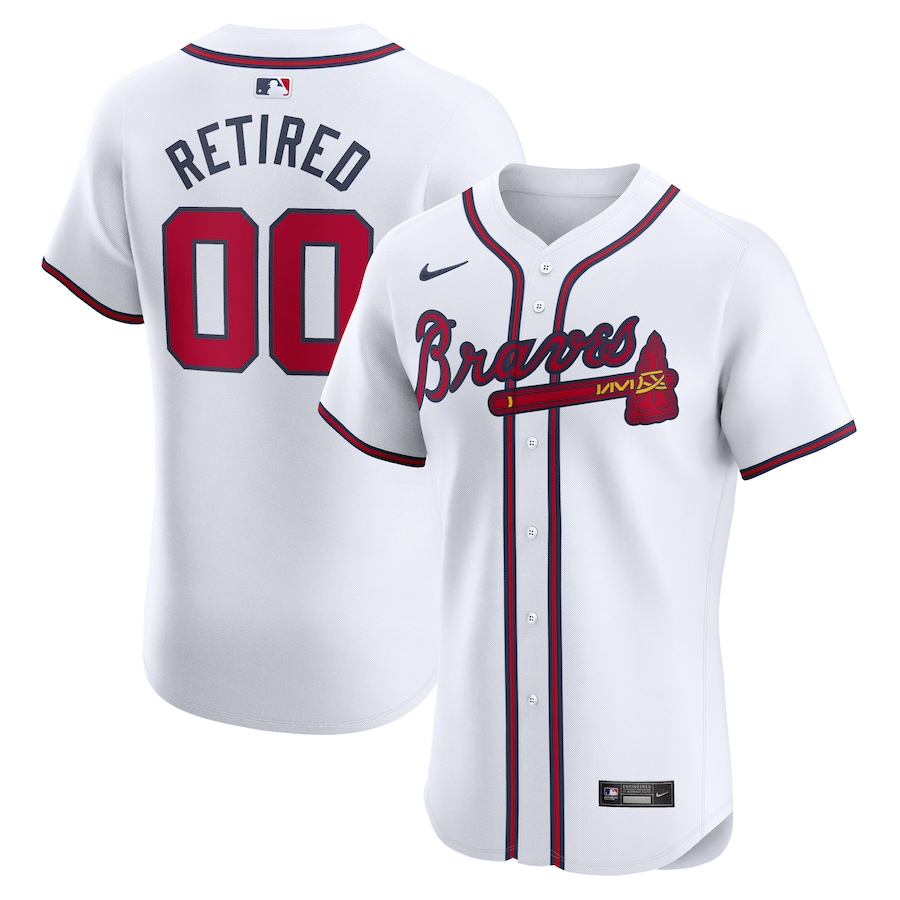 Atlanta Braves Home Elite Pick-A-Player Retired Roster Jersey White