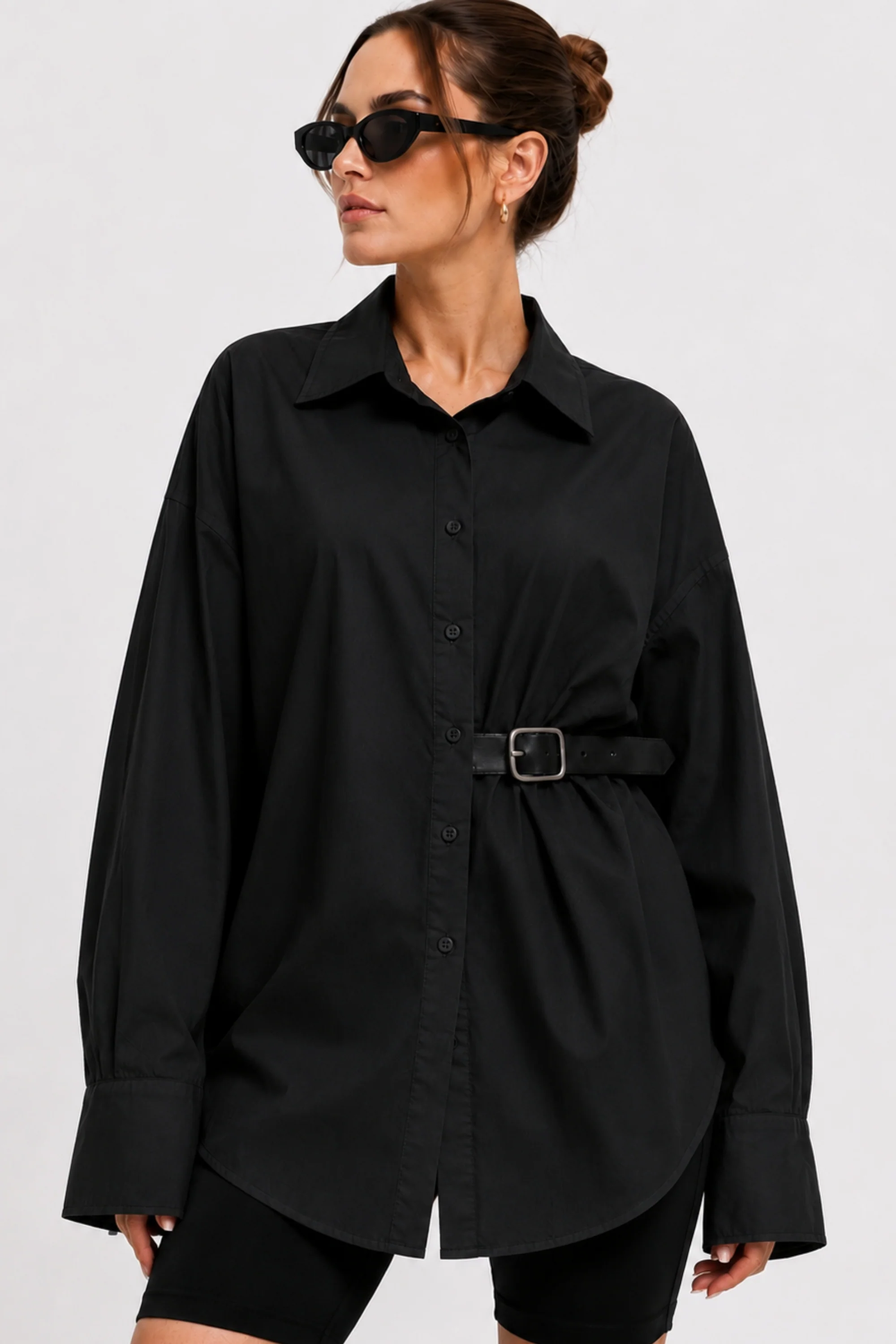 Black Belted Statement Shirt