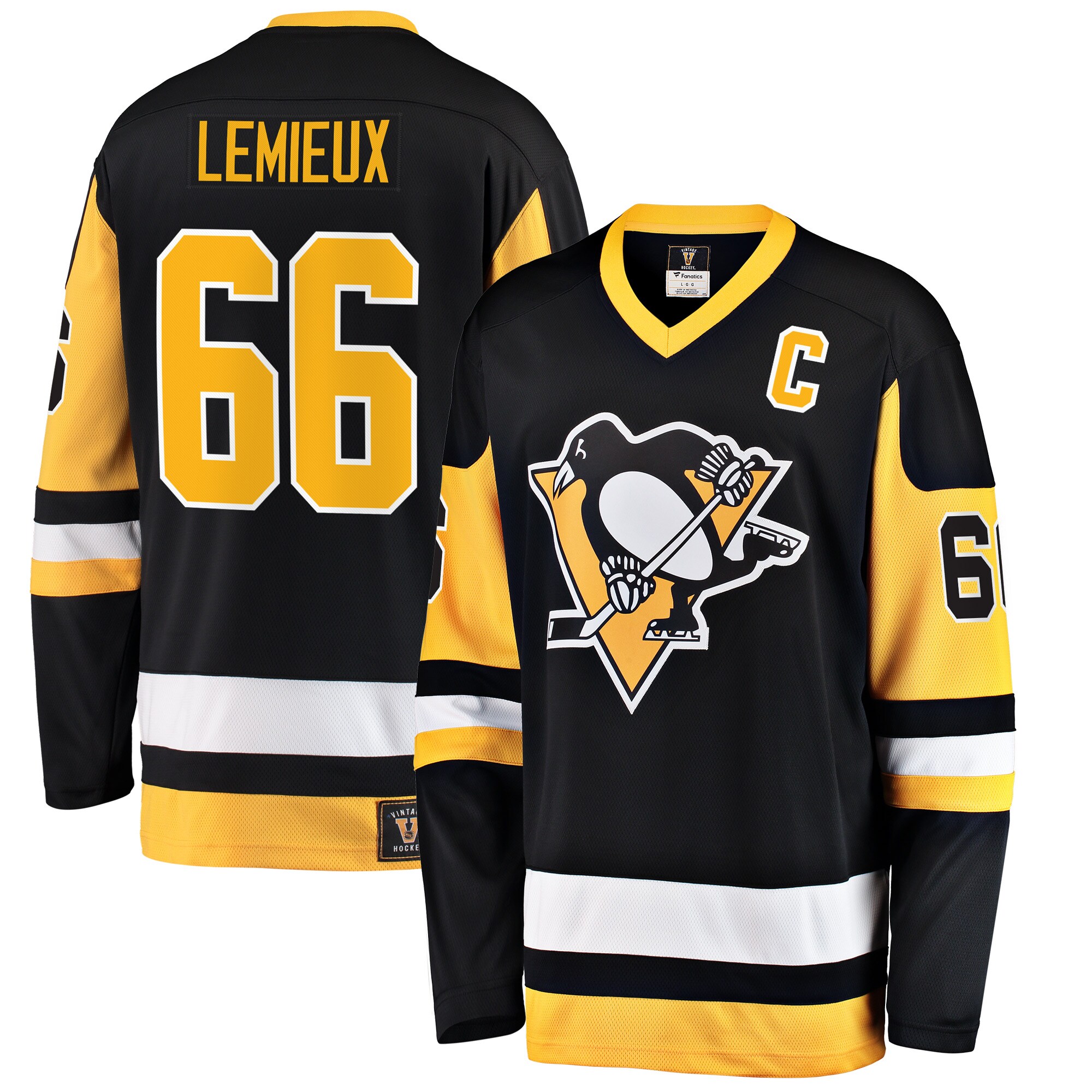 Mario Lemieux Pittsburgh Penguins Fanatics Premier Breakaway Retired Player Jersey – Black
