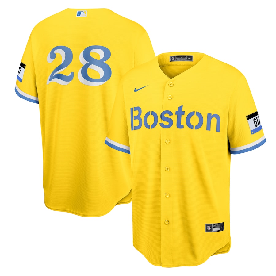 J.D. Martinez Boston Red Sox City Connect Player Jersey Gold