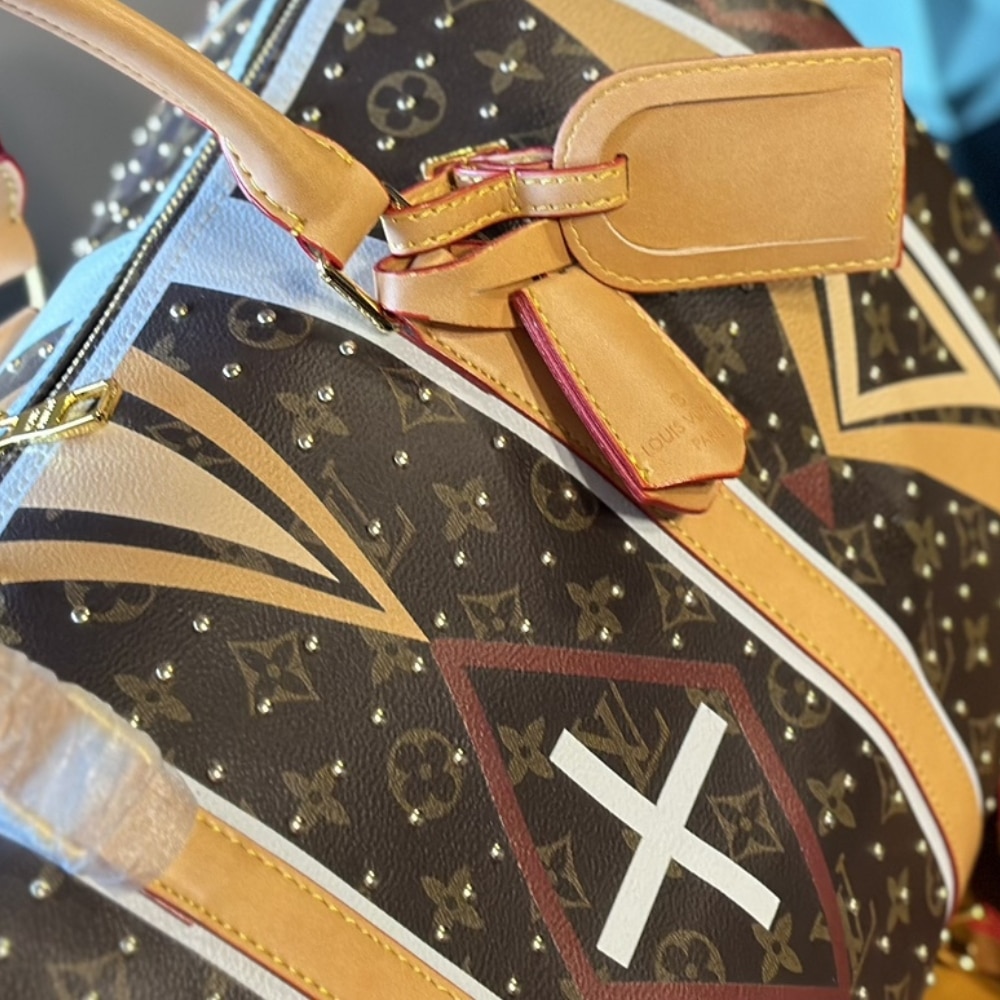 Louis Vuitton Keepall Bandoulière Monogram Canvas Brown And Yellow 45cm