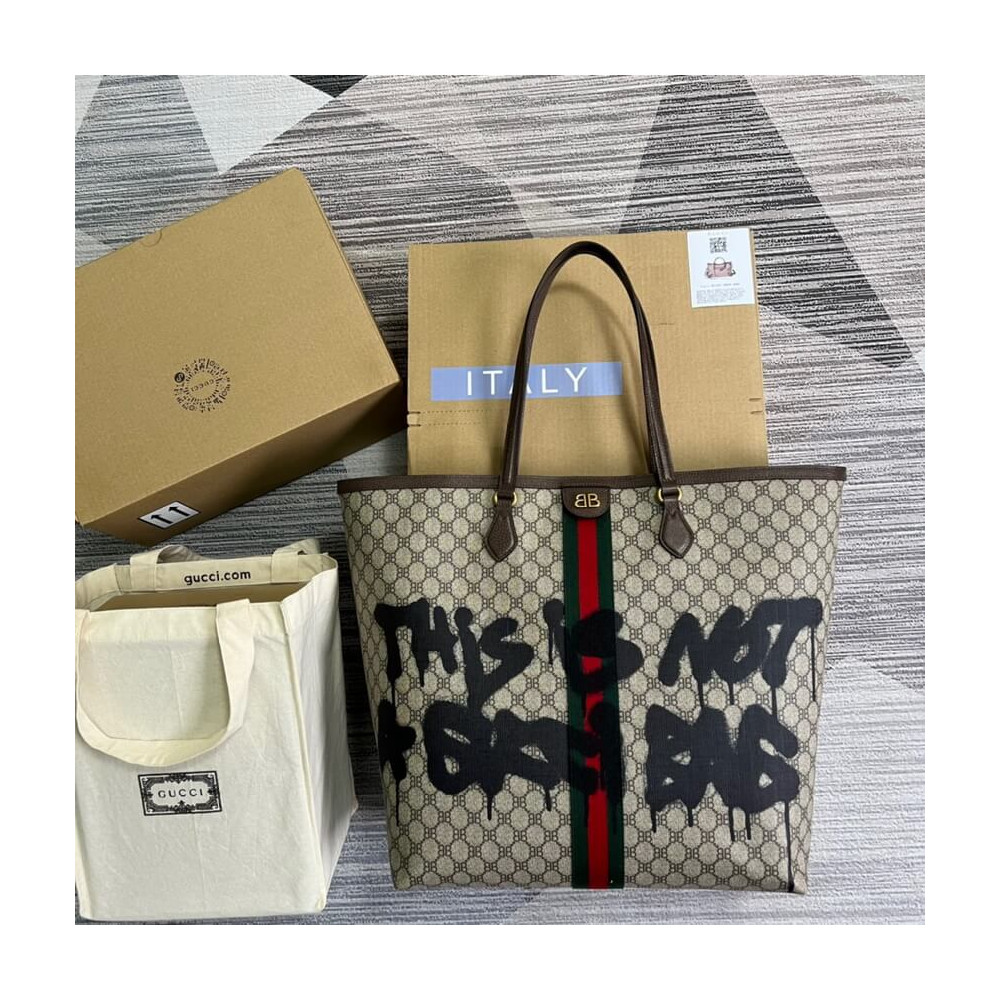 Balenciaga x Gucci Hacker Graffiti Large Tote Bag