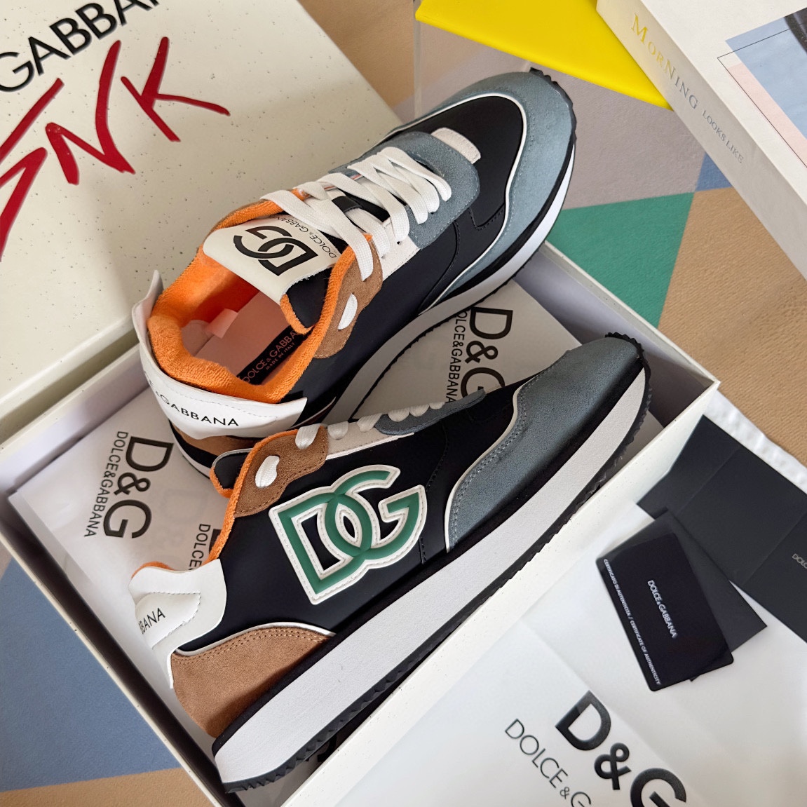 DOLCE & GABBANA Mixed-material DG CUSHION sneakers