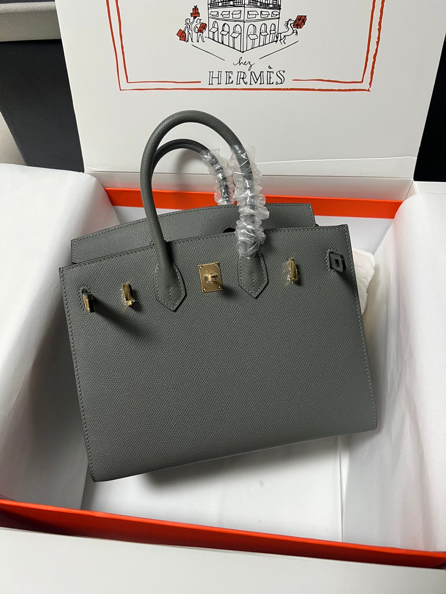 Hermes Birkin Sellier Girs Etan Epsom Leather Gold Hardware