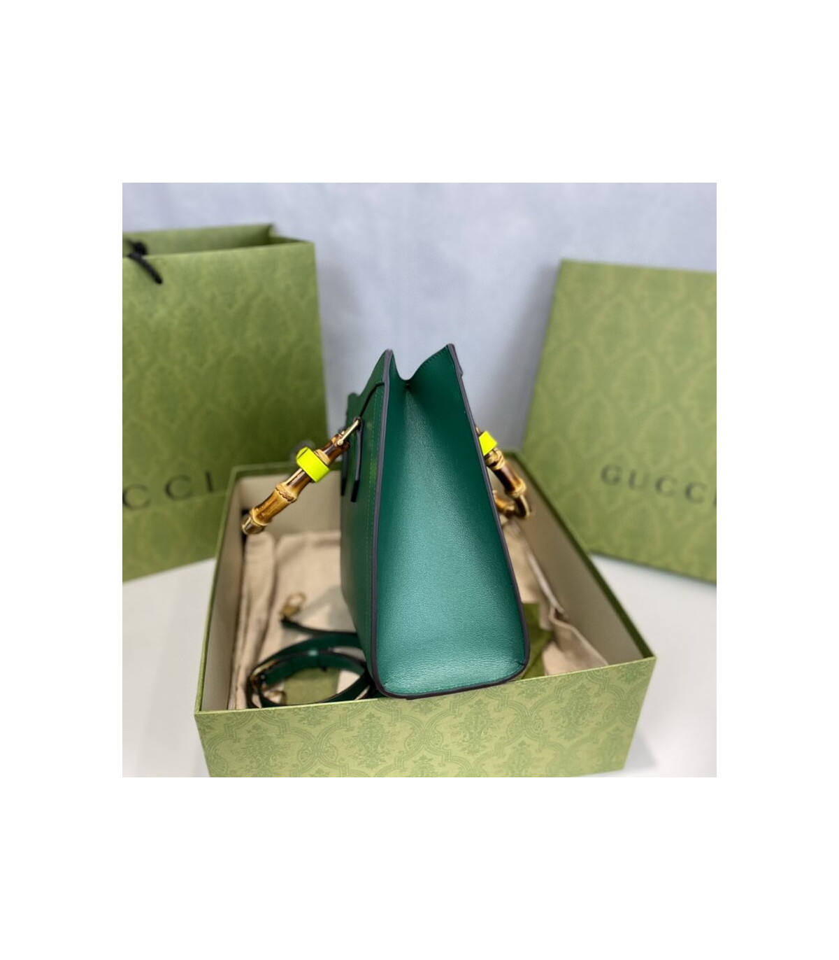 Gucci Diana Small Tote Bag Green