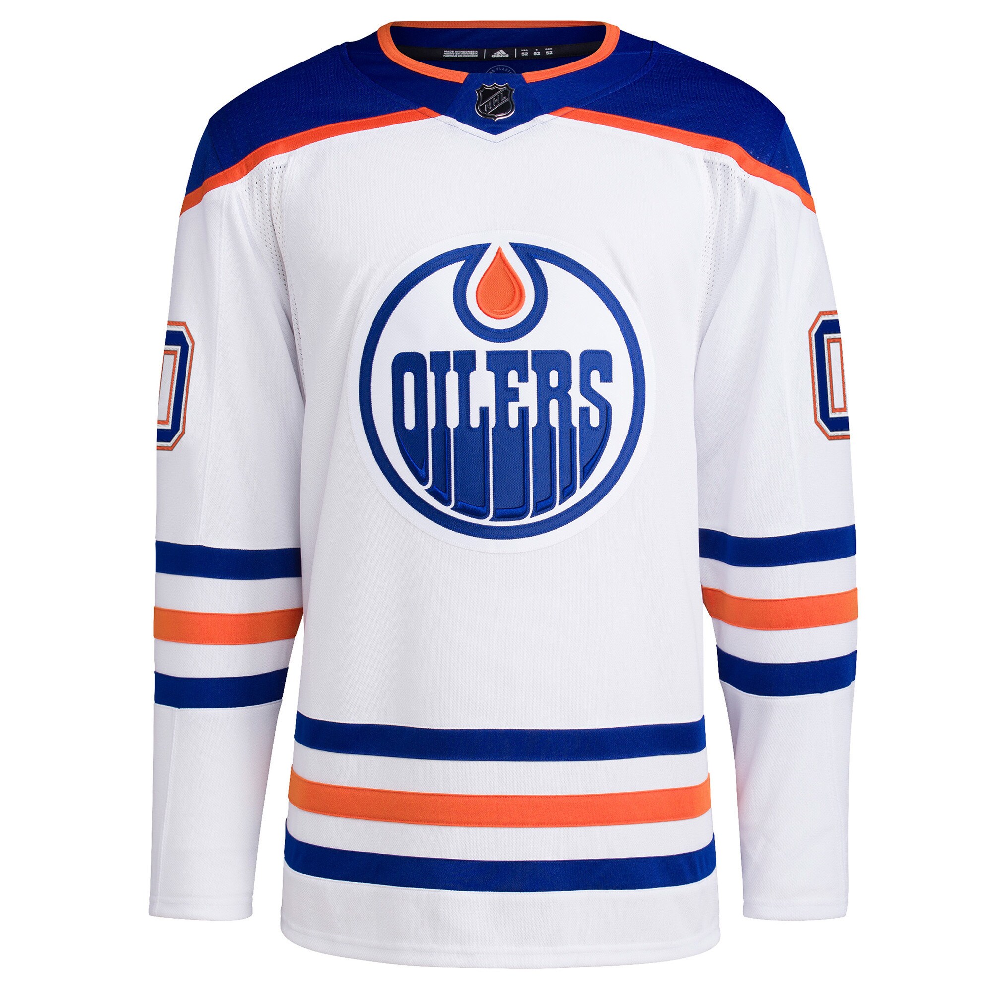 Edmonton Oilers adidas  Away  Primegreen Authentic Custom Jersey – White