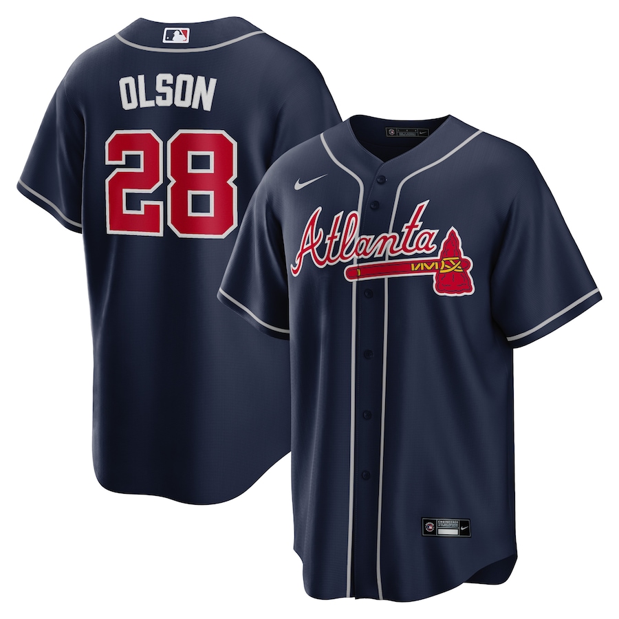 Matt Olson Atlanta Braves Alternate Player Jersey Navy