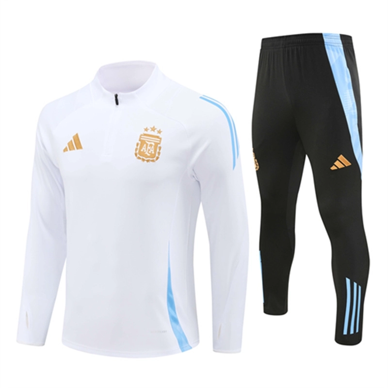 2024-25 Argentina White Long Sleeve Training Suit