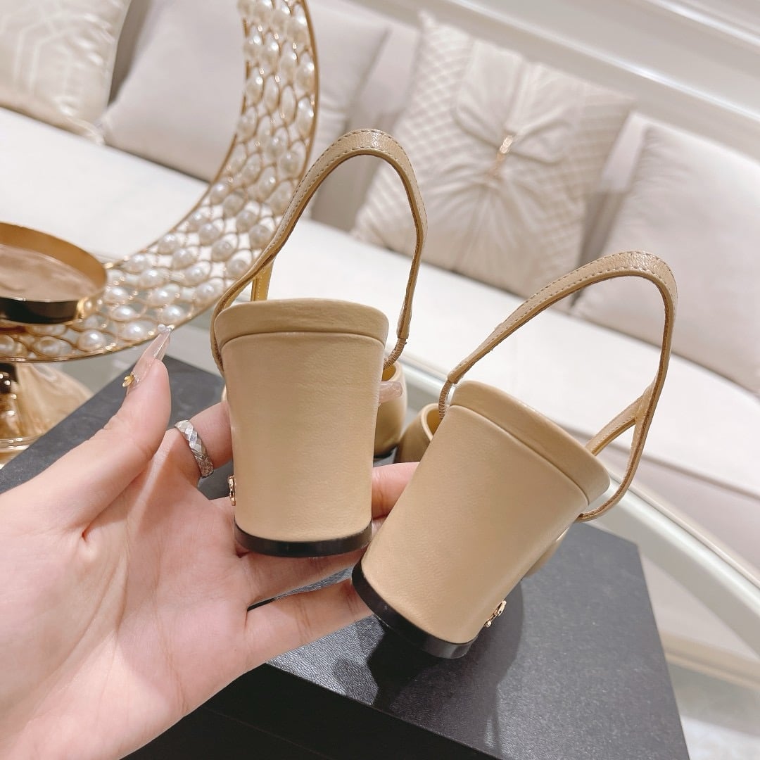 Chanel Slingbacks Grosgrain Beige & Black G31318 Y50006 C8378
