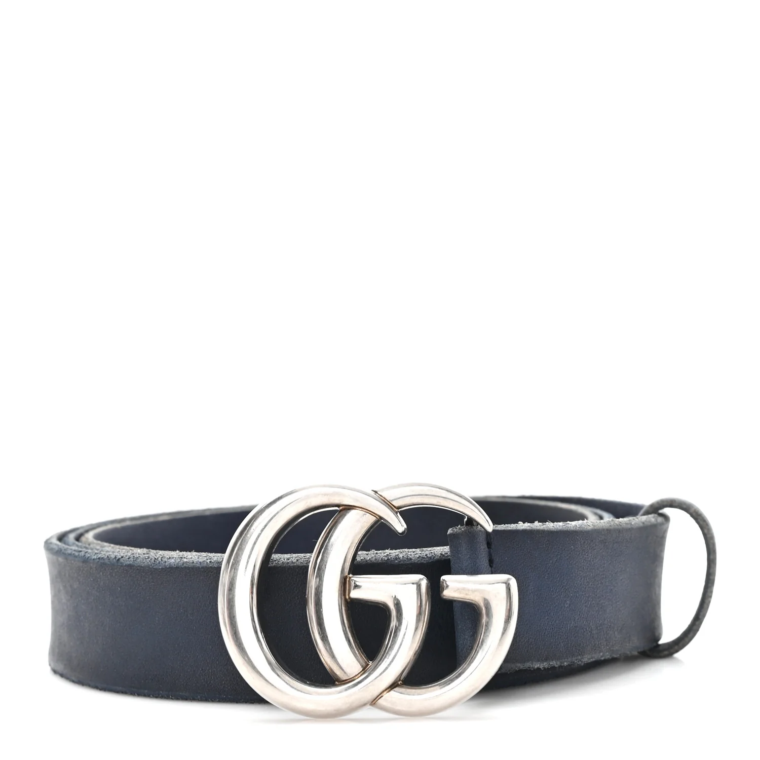 Cuoio Toscano Nickel Double G 30mm Belt 115 46 Blue