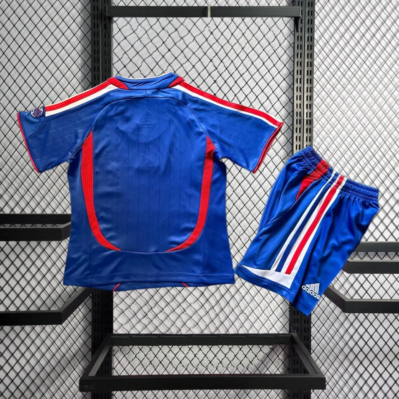 Retro KIDS 2006 KIDS France Home 10#ZIDANE HENRY VIEIRA ZIDANE SOSANNAH Football jersey retro