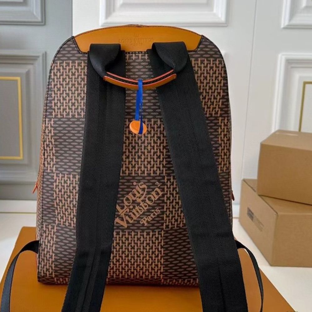 Louis Vuitton Nigo Monogram Reverse Canvas Backpack Brown 29Cm