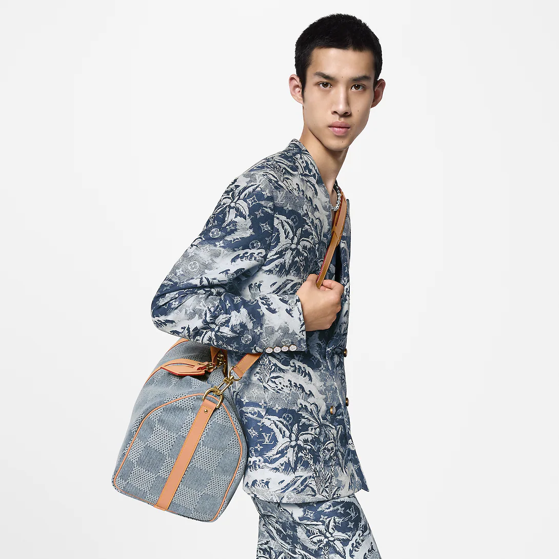 Louis Vuitton Keepall Bandoulière 50 Bag ‘Blue’ 50Cm N40739