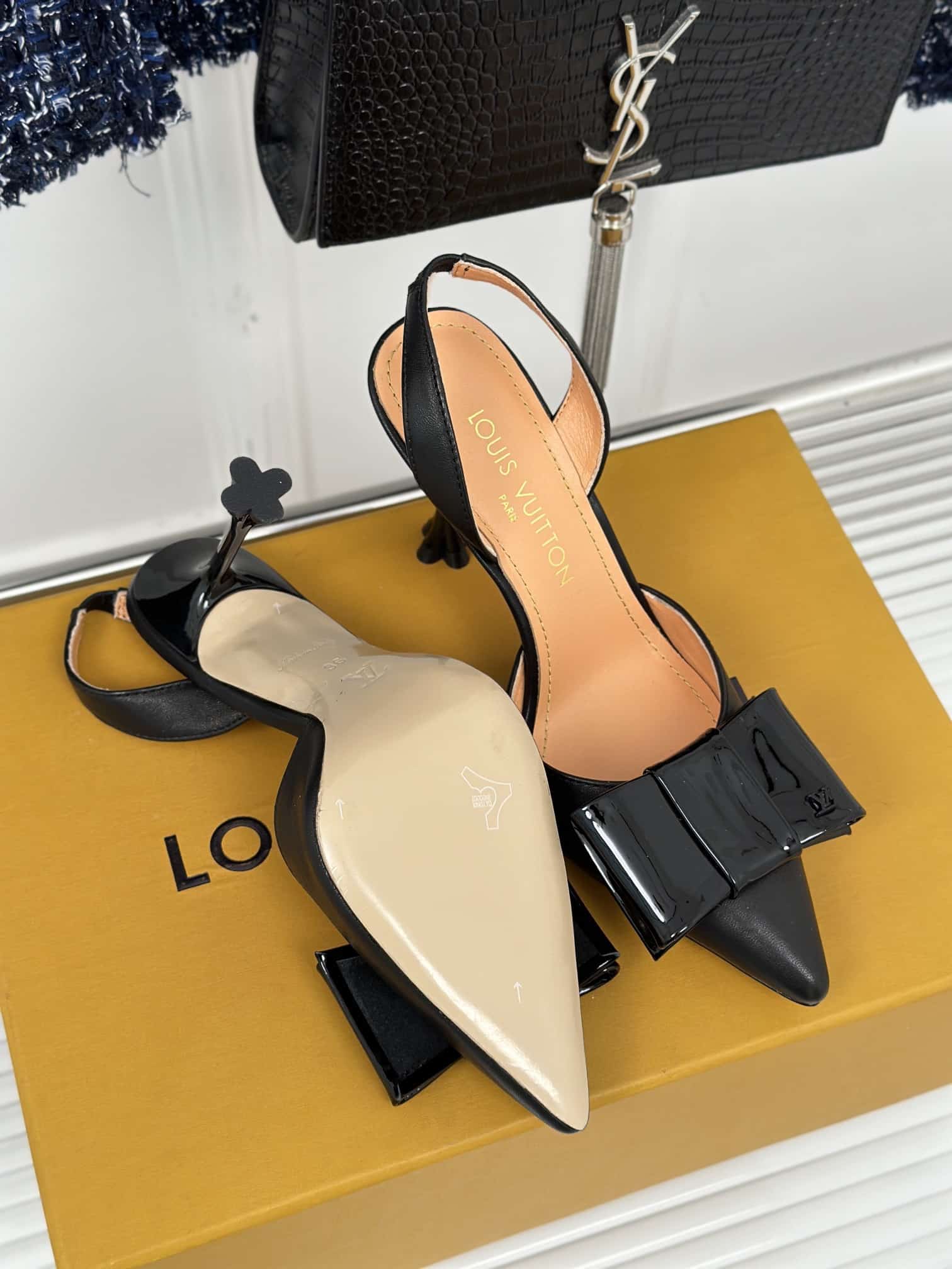 Louis Vuitton Blossom Slingback Pump Black 1Acaps