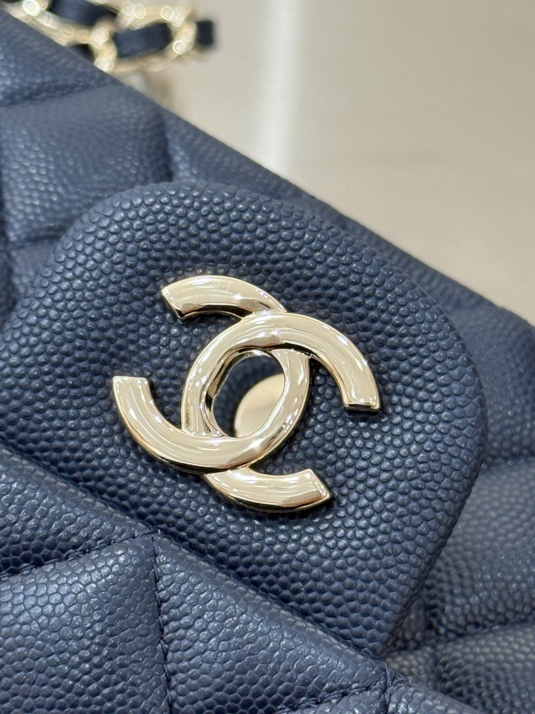 Mini Classic Flap Handbag（Dark Gray-Blue）