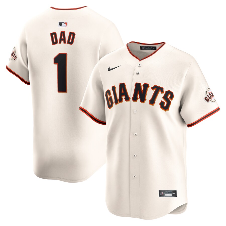San Francisco Giants #1 Dad Home Limited Jersey Cream