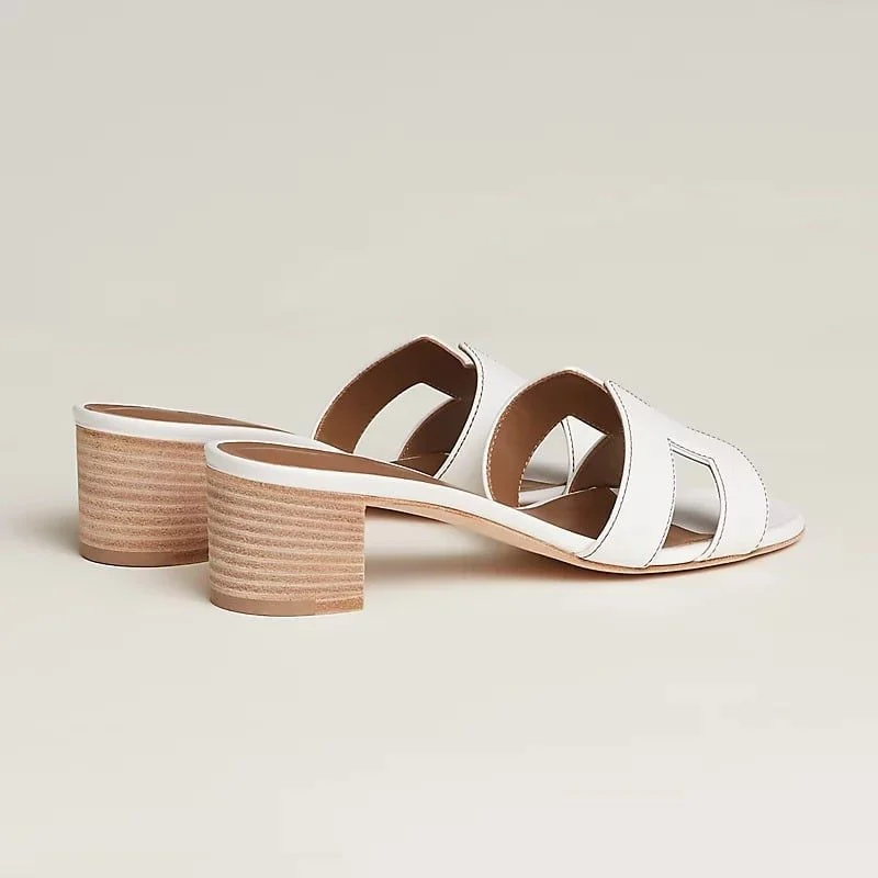 Hermes Oasis Sandals In White