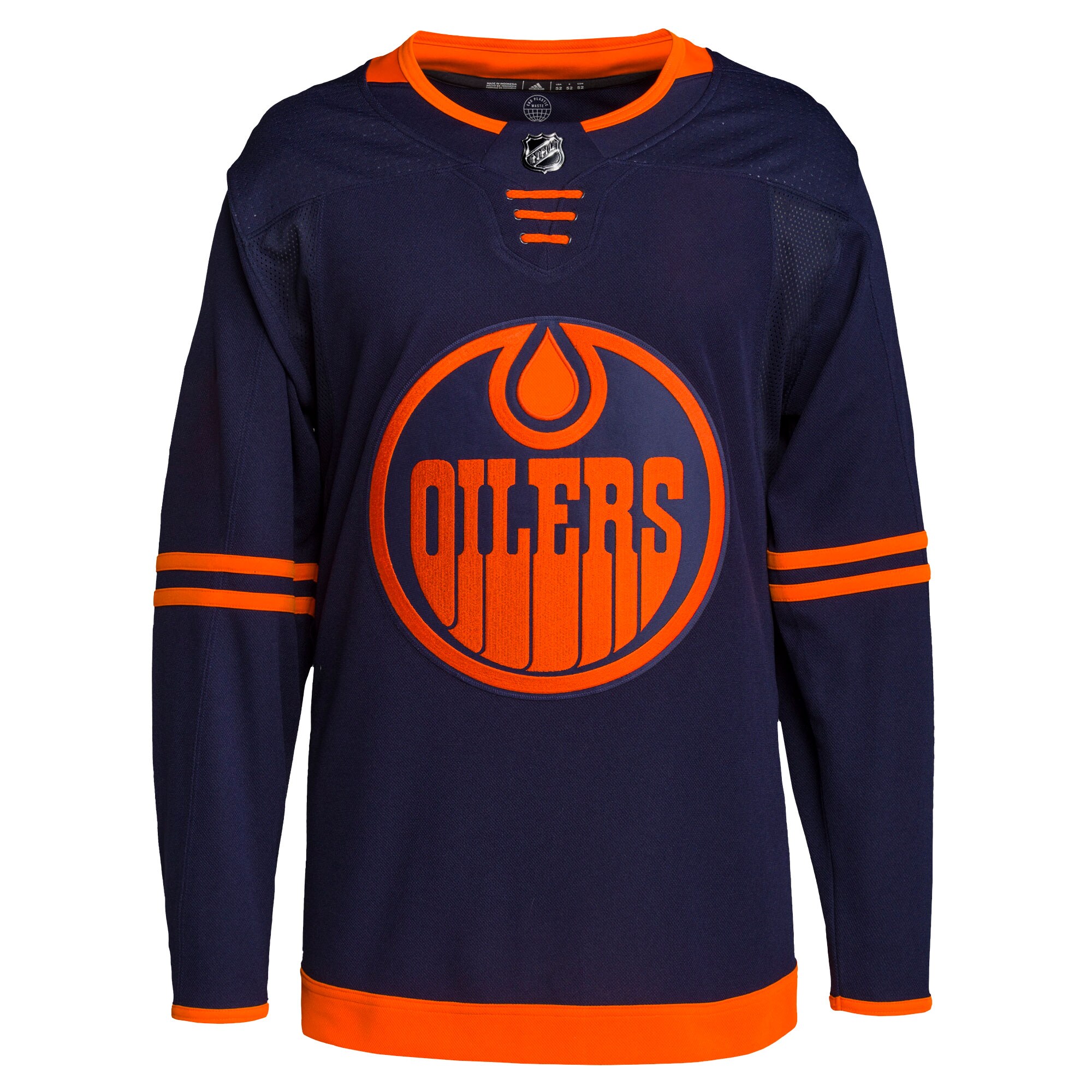 Edmonton Oilers adidas Men’s Alternate Primegreen Authentic Blank Jersey – Navy