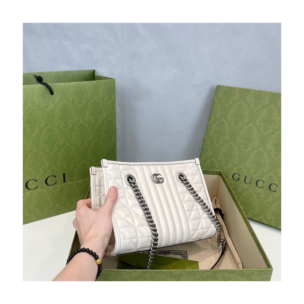 Gucci GG Marmont Small Tote Bag White