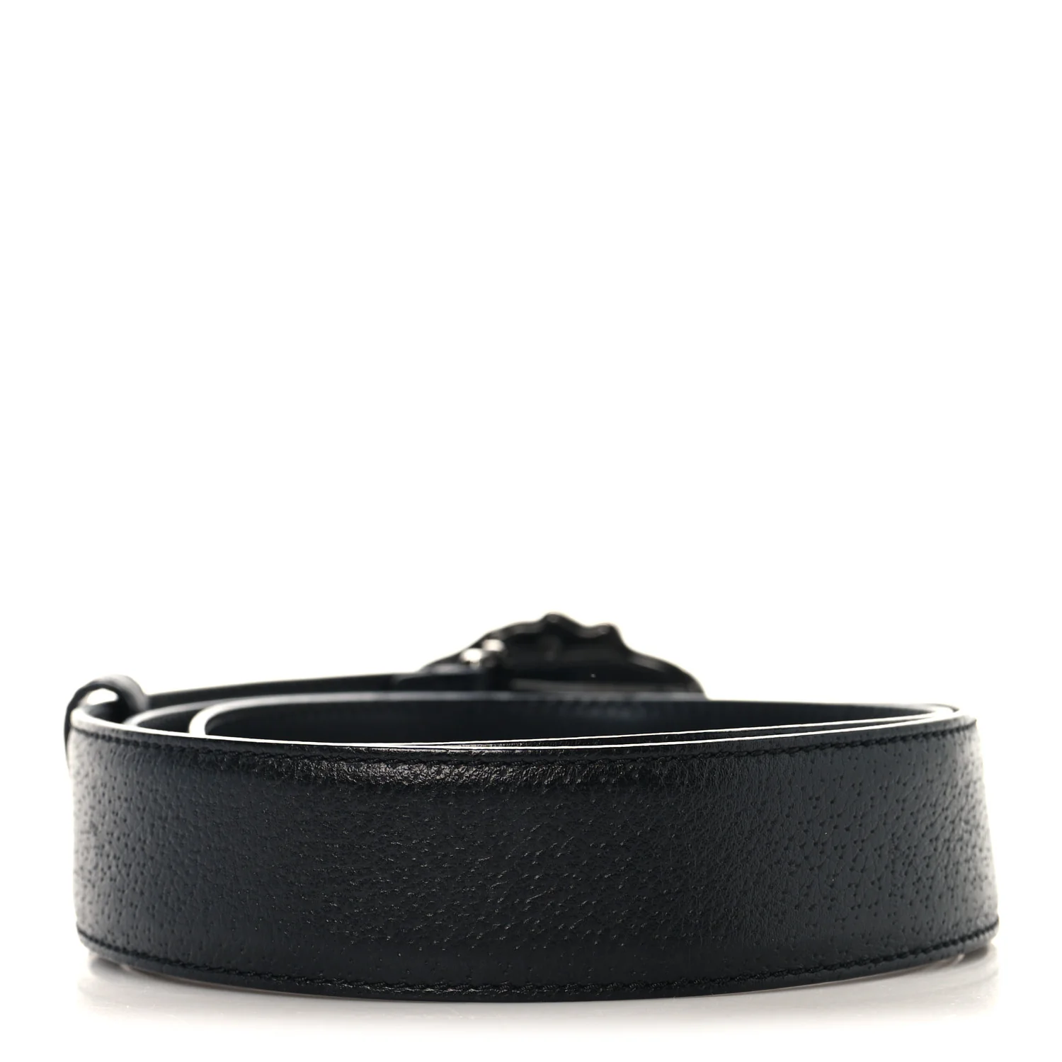 Textured Calfskin 4cm La Medusa 100 40 Belt 100 40 Black