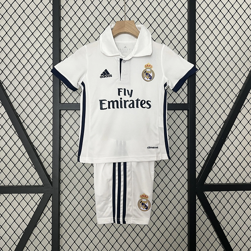 Retro kids 2016-17 kids Real Madrid Main RONALDO Benzema Bale Sergio Ramos ISCO KROOS Football jersey retro