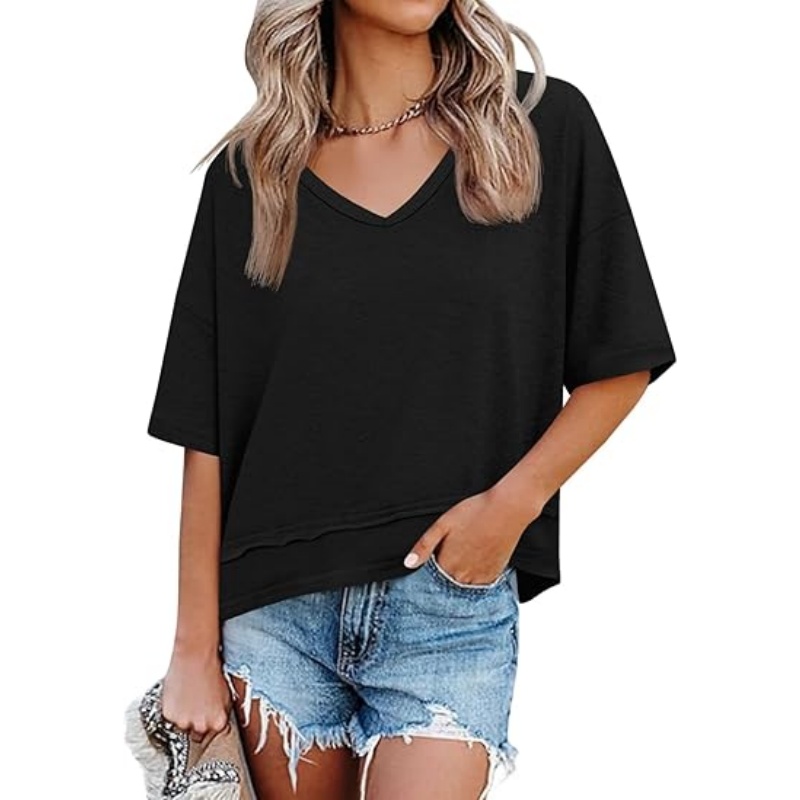 Womens Summer V Neck T-Shirts