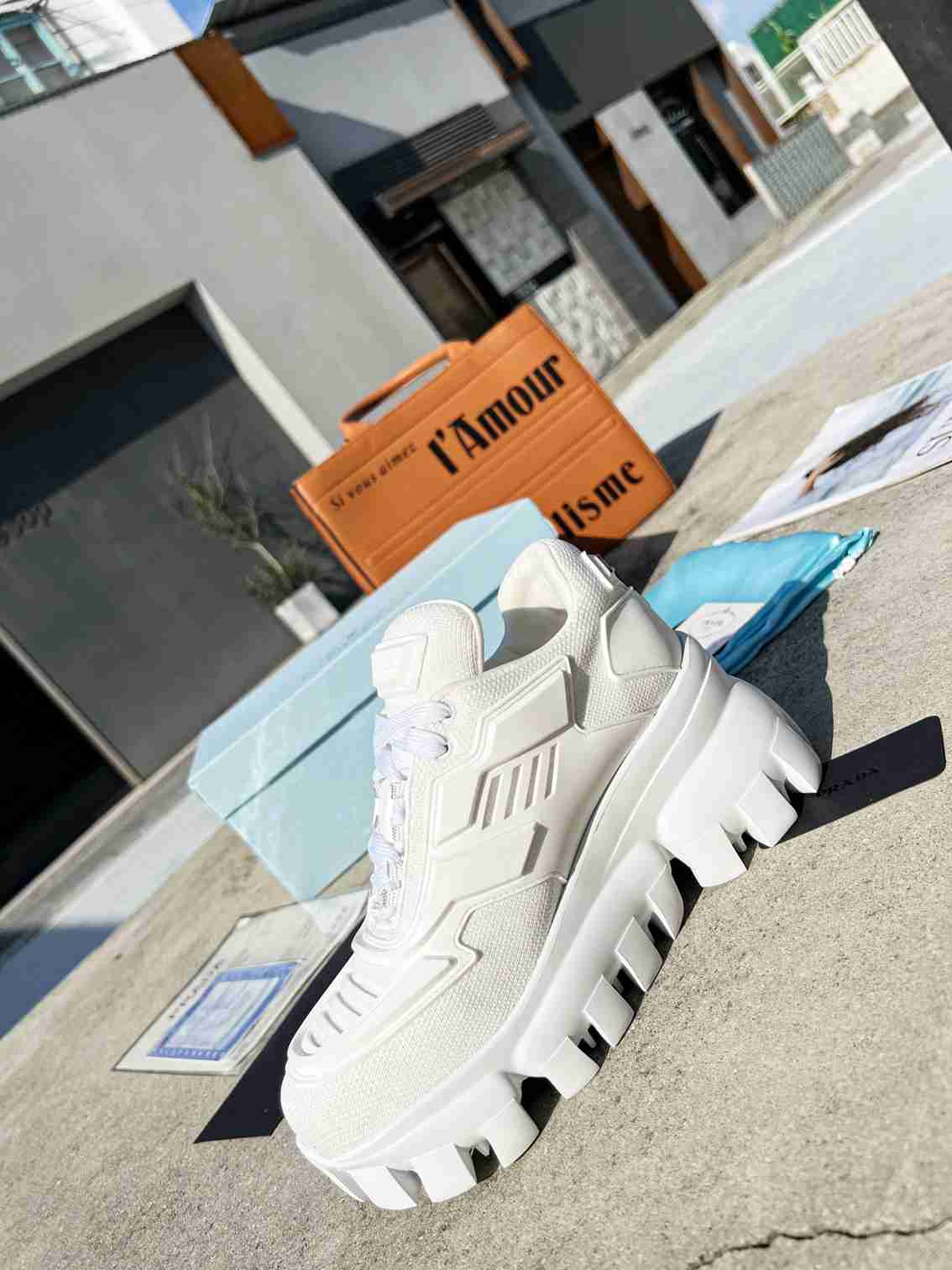 Prada Cloudbust Thunder Sneakers White 1E819L3Kr2F0009F050
