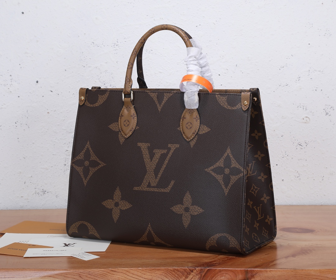 Louis Vuitton On The Go MM Monogram Medium Tote Bag Brown M45321 35cm